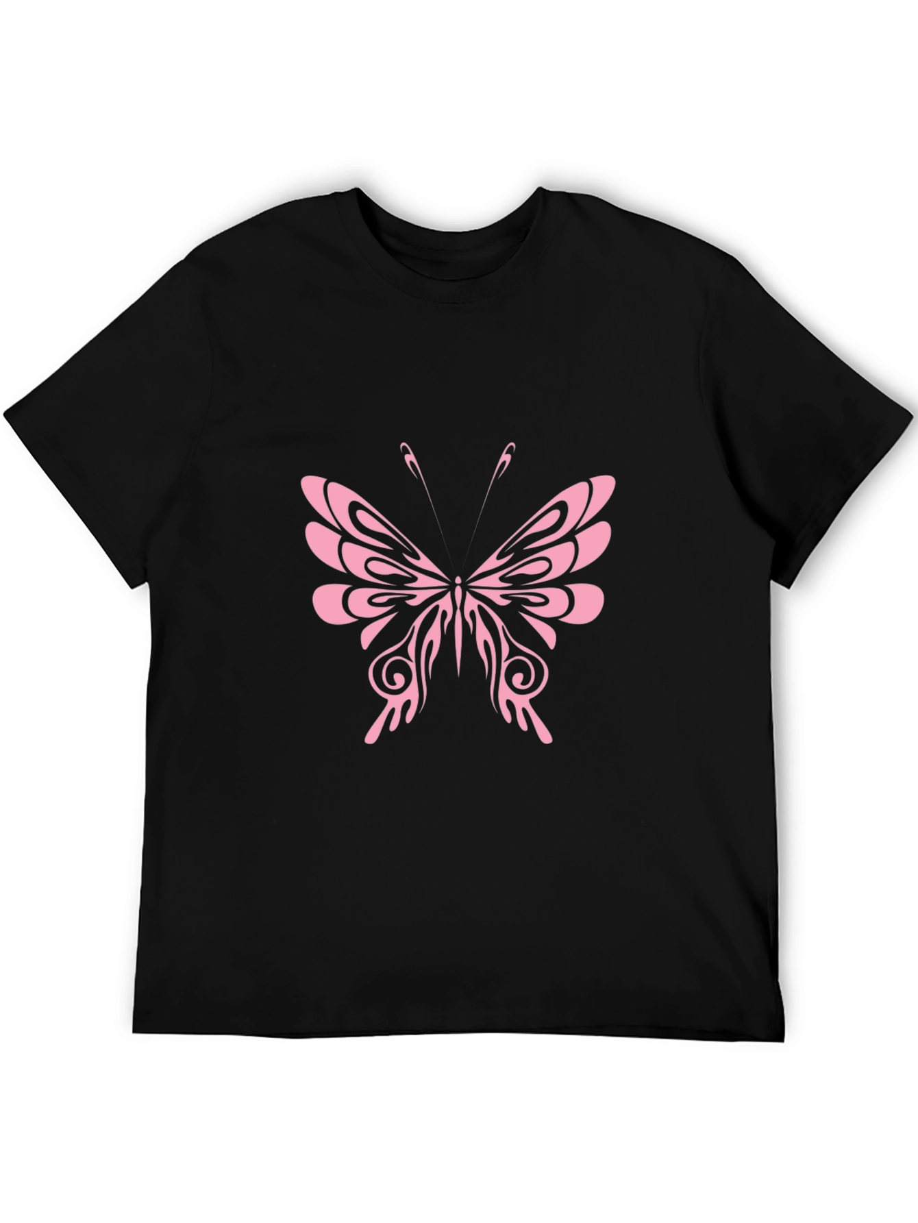 Black Butterfly Graphic Black T-Shirt view 5