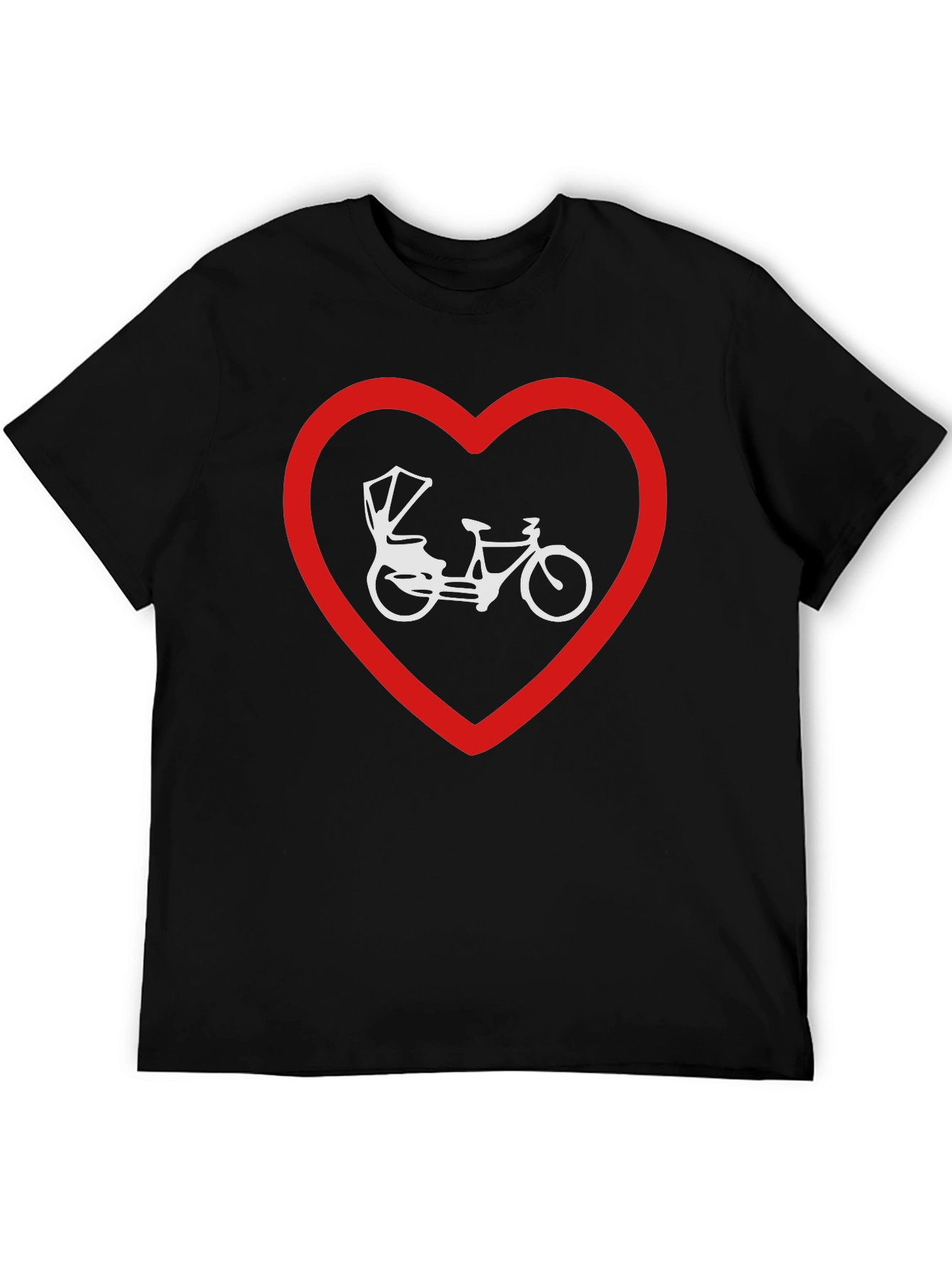 Black Heart Rickshaw Graphic Tee - Stylish Black T-Shirt view 5