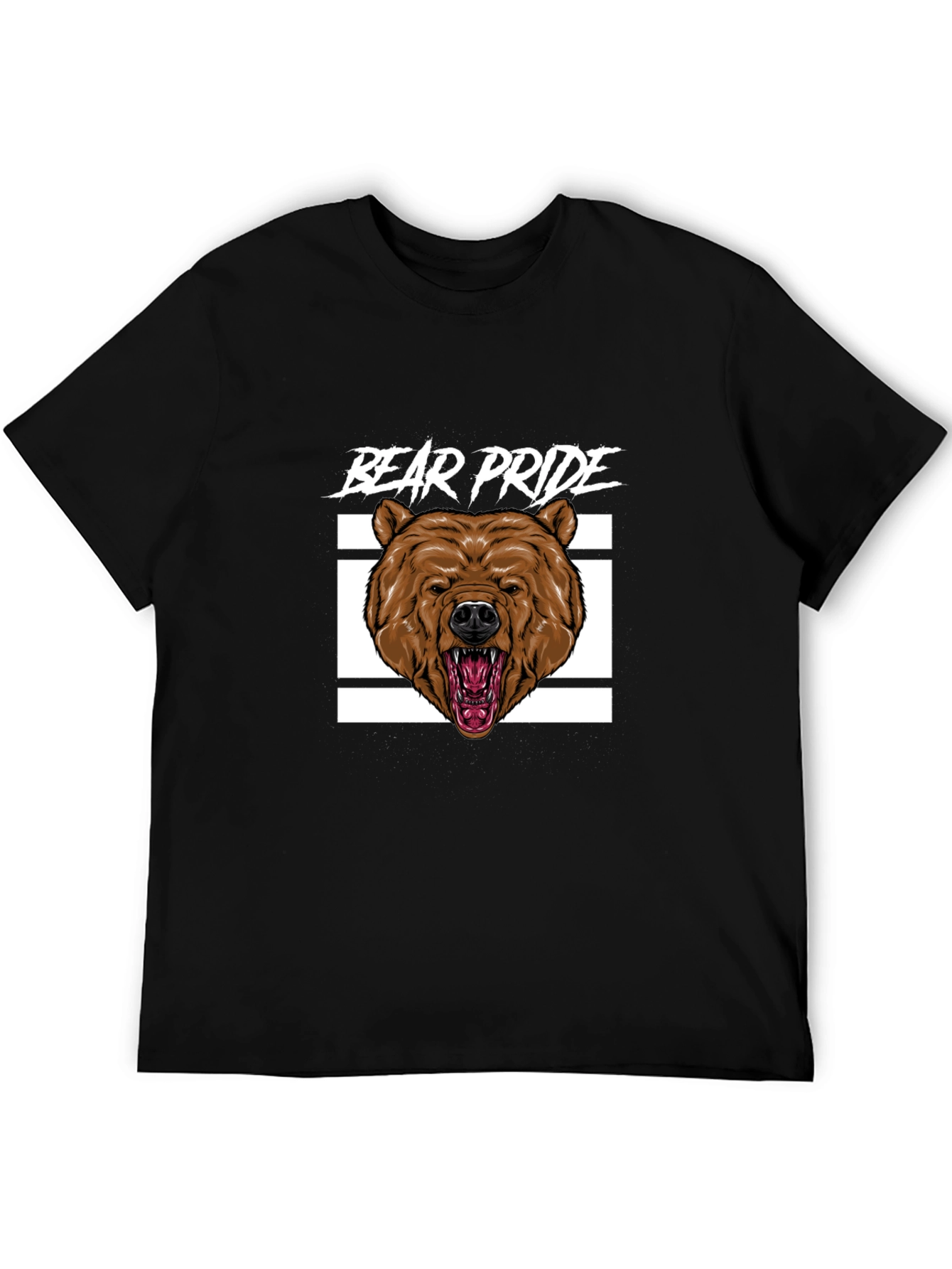 Black Bear Pride Graphic T-Shirt - Bold Animal Print view 5