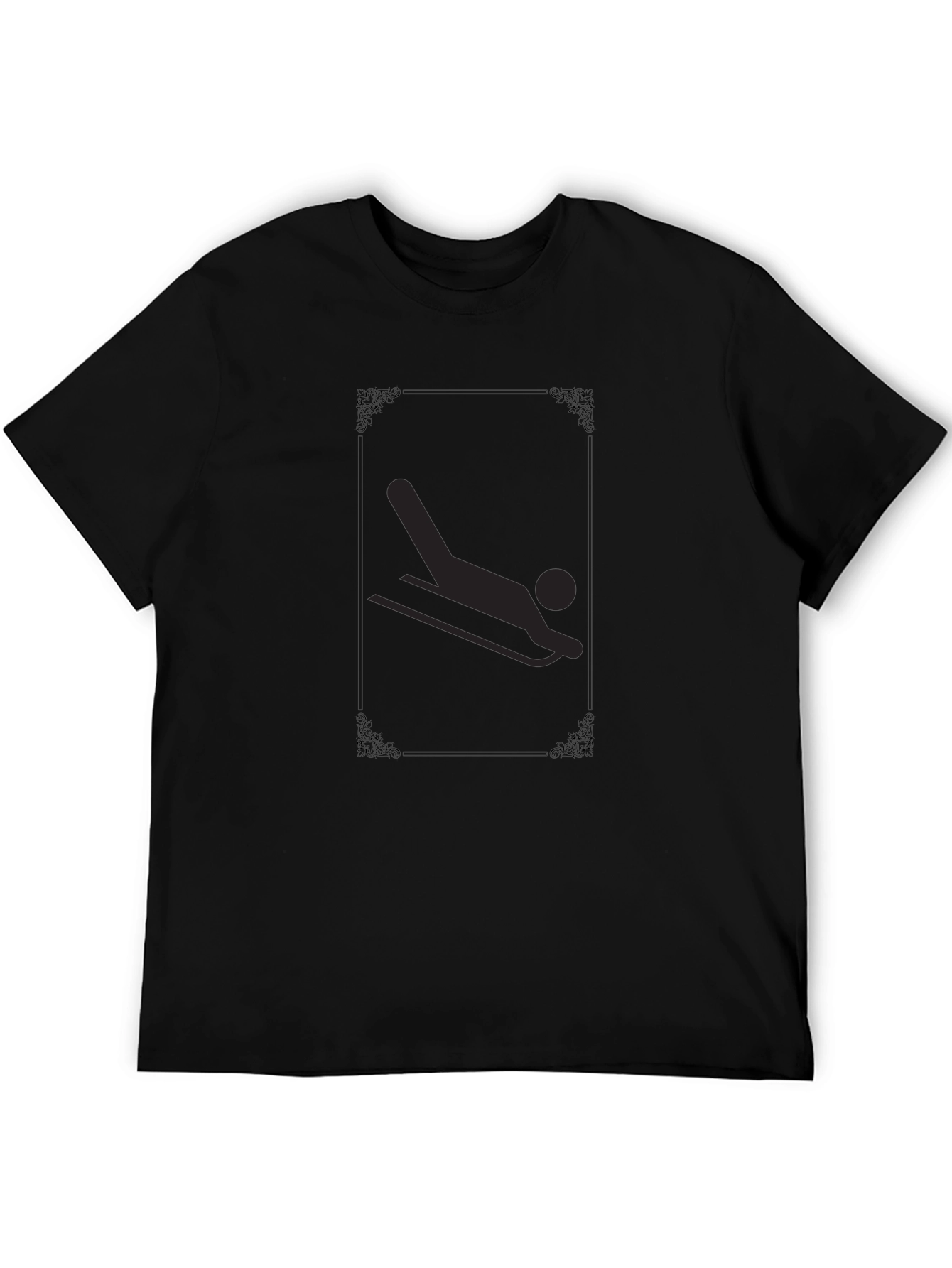 Black Luge Sport Graphic T-Shirt - Black Casual Tee view 5