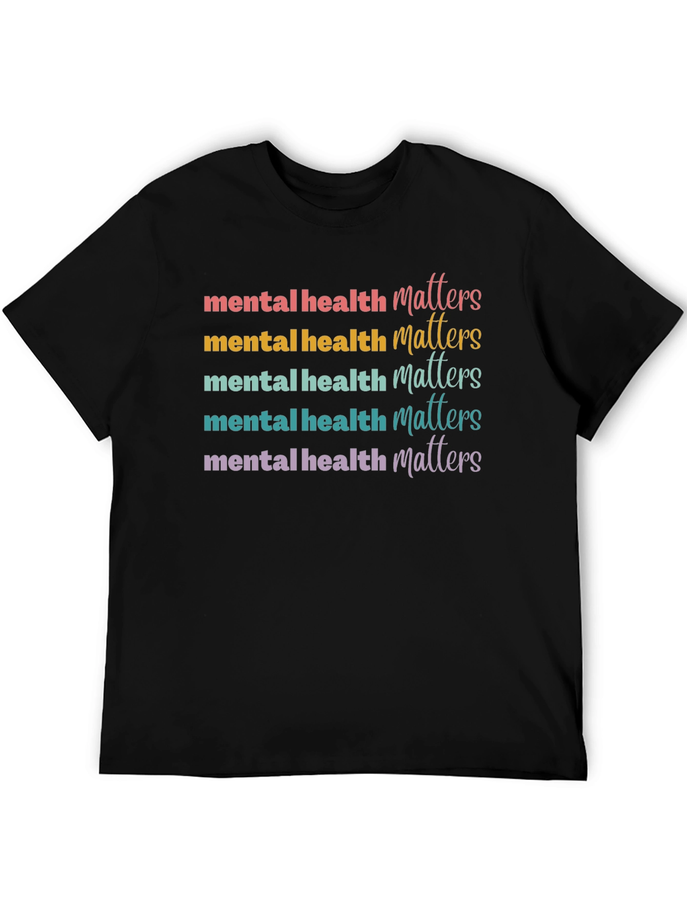 Black Mental Health Matters Graphic Tee - Black view 5