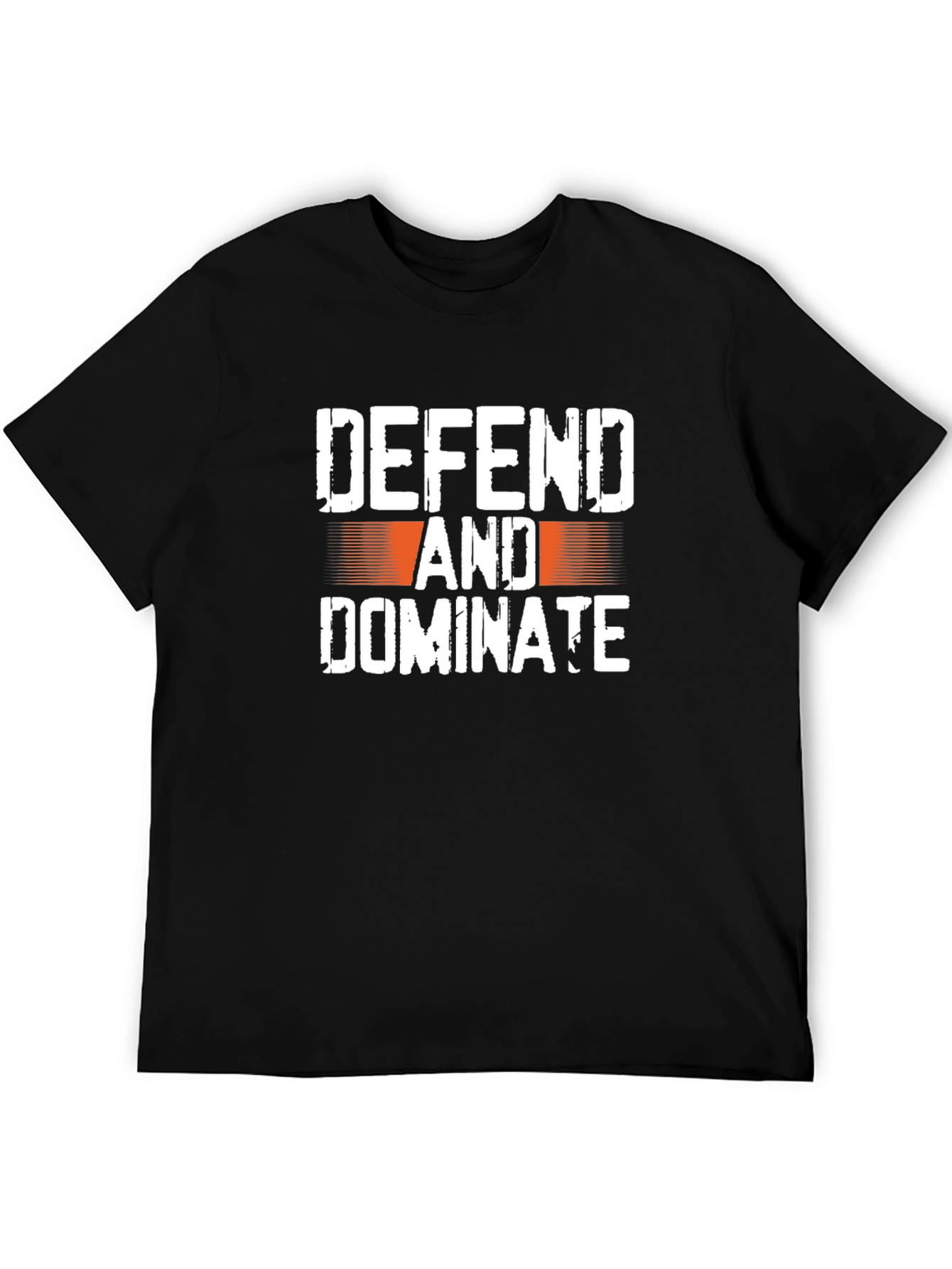 Black Defend and Dominate Graphic T-Shirt view 5