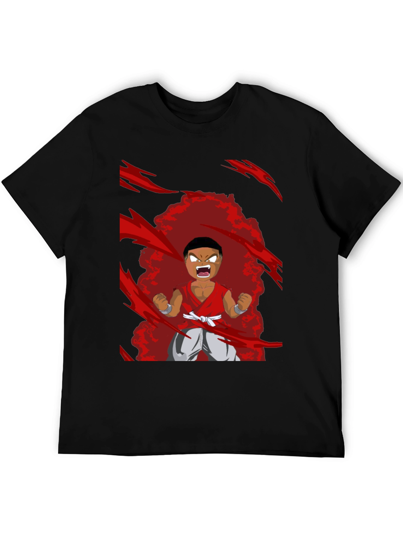 Black Cartoon Character Black T-Shirt view 5
