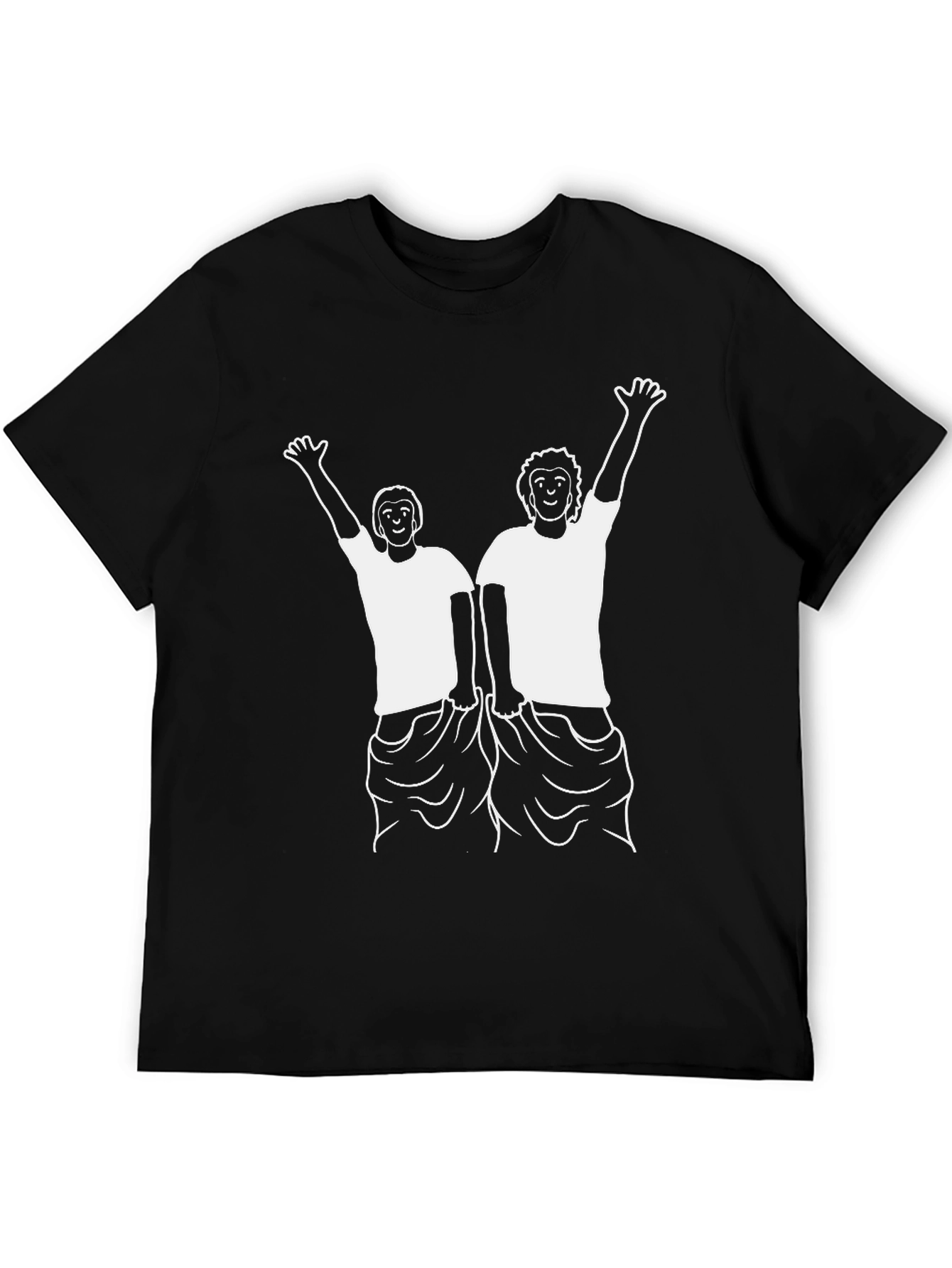 Black Comical Friends Graphic T-Shirt view 5