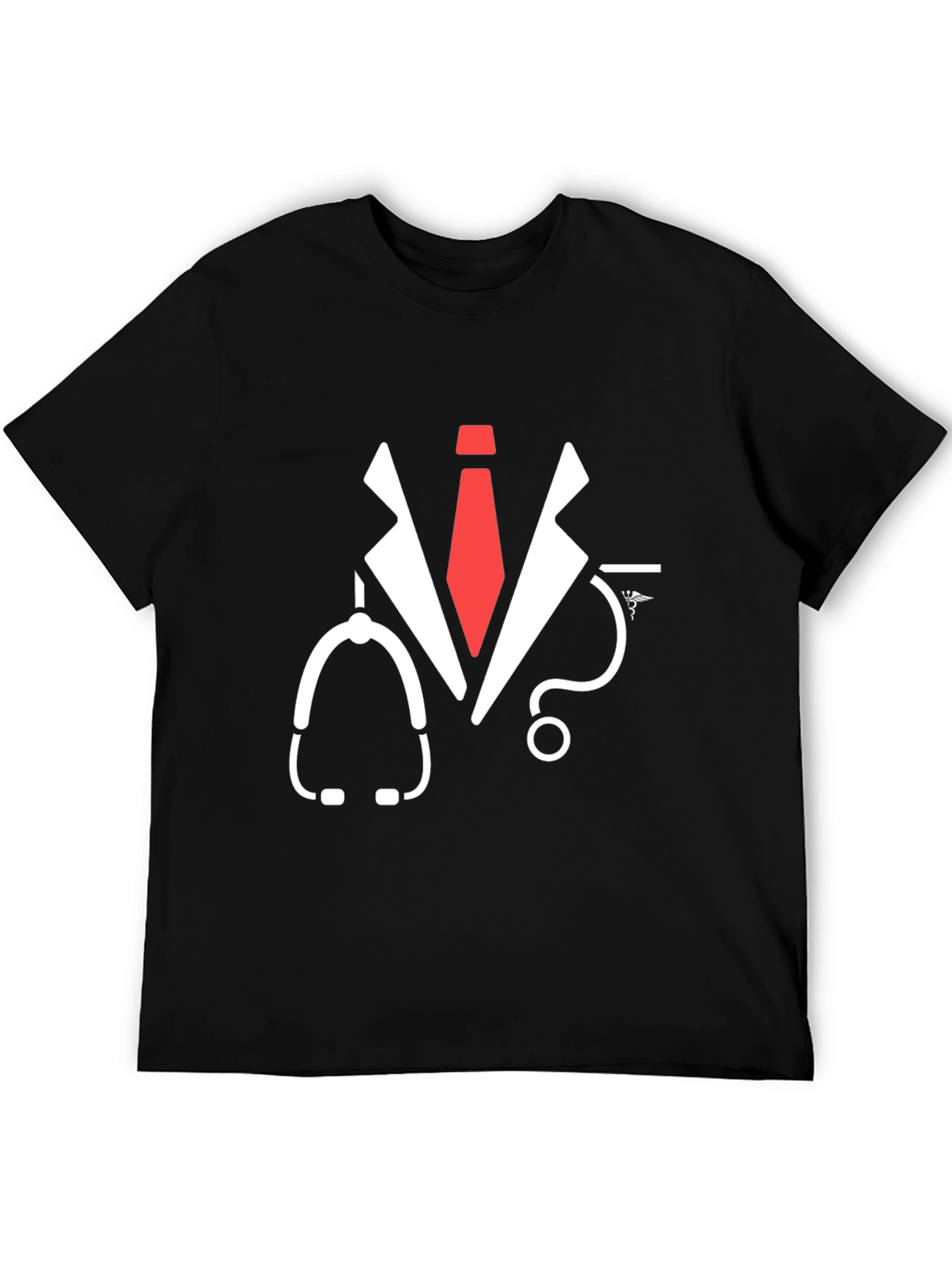 Black Doctor Coat T-Shirt - Medical Professional Tee view 5