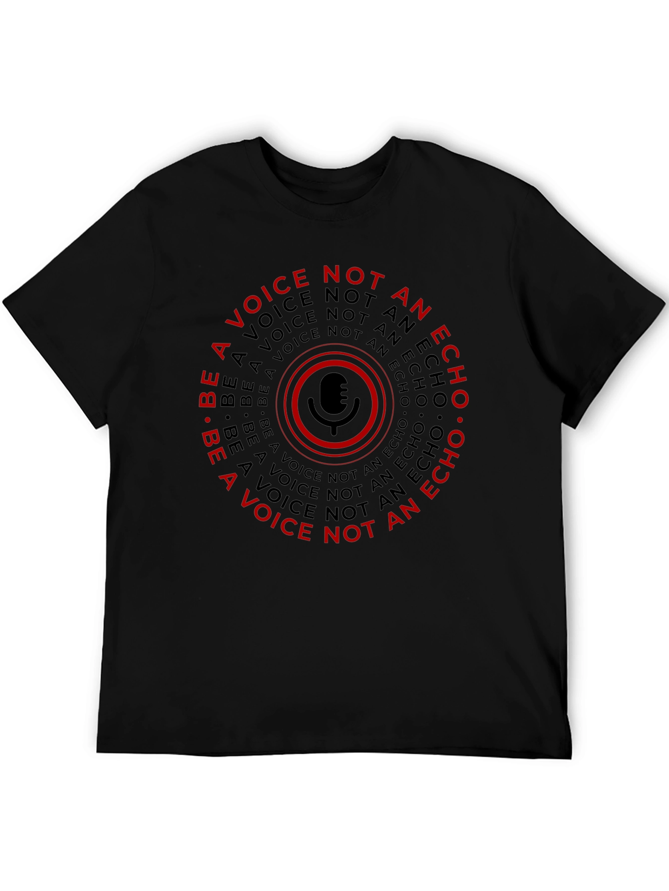 Black Be a Voice T-Shirt - Motivational Graphic Tee view 5