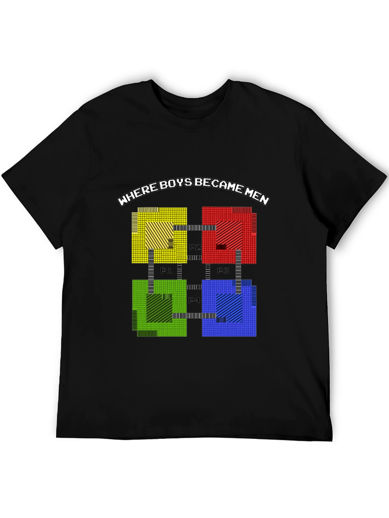 Black Retro Gaming Tee: Where Boys Became Men view 5