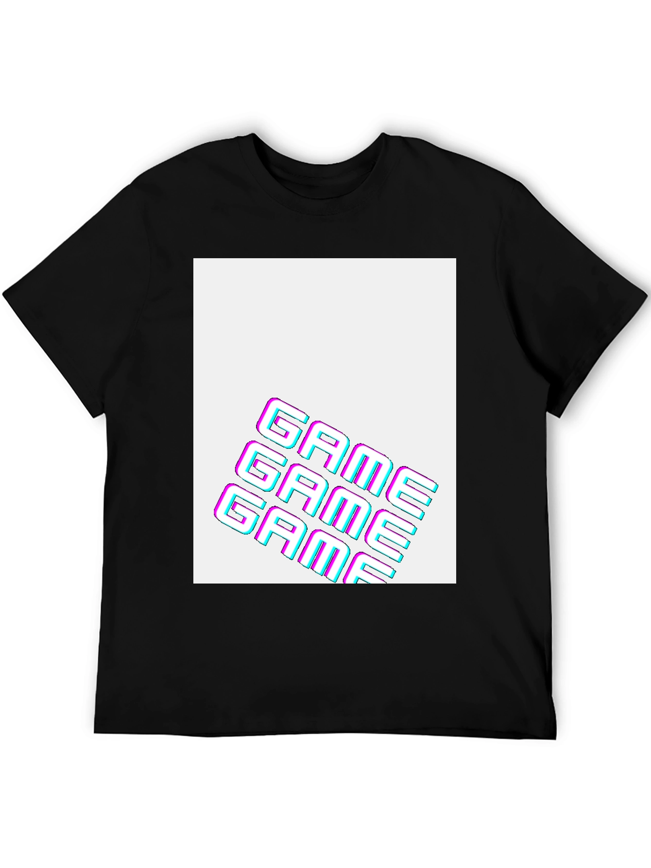 Black Retro Game Graphic T-Shirt - Black view 5