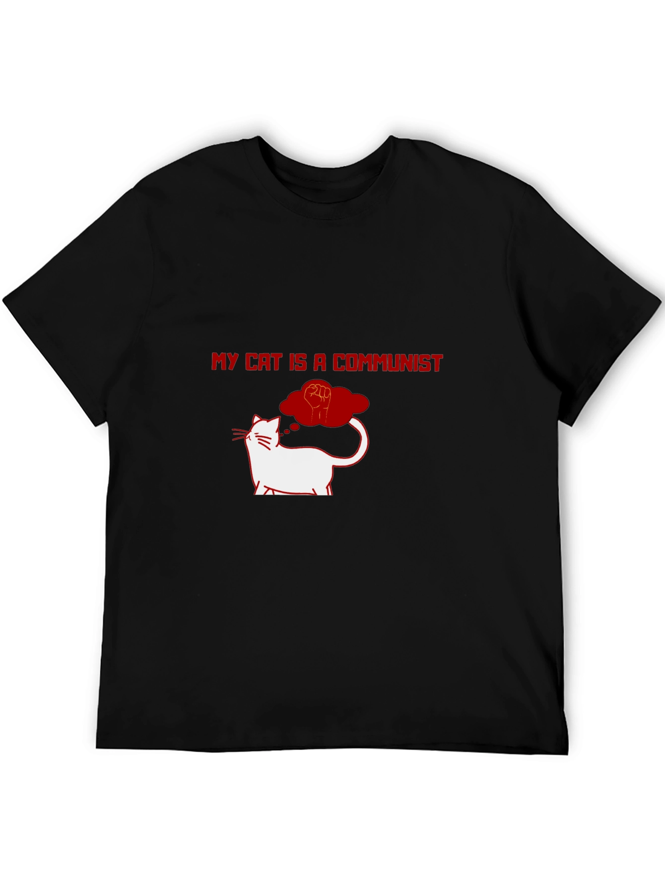 Black My Cat is a Communist T-Shirt view 5