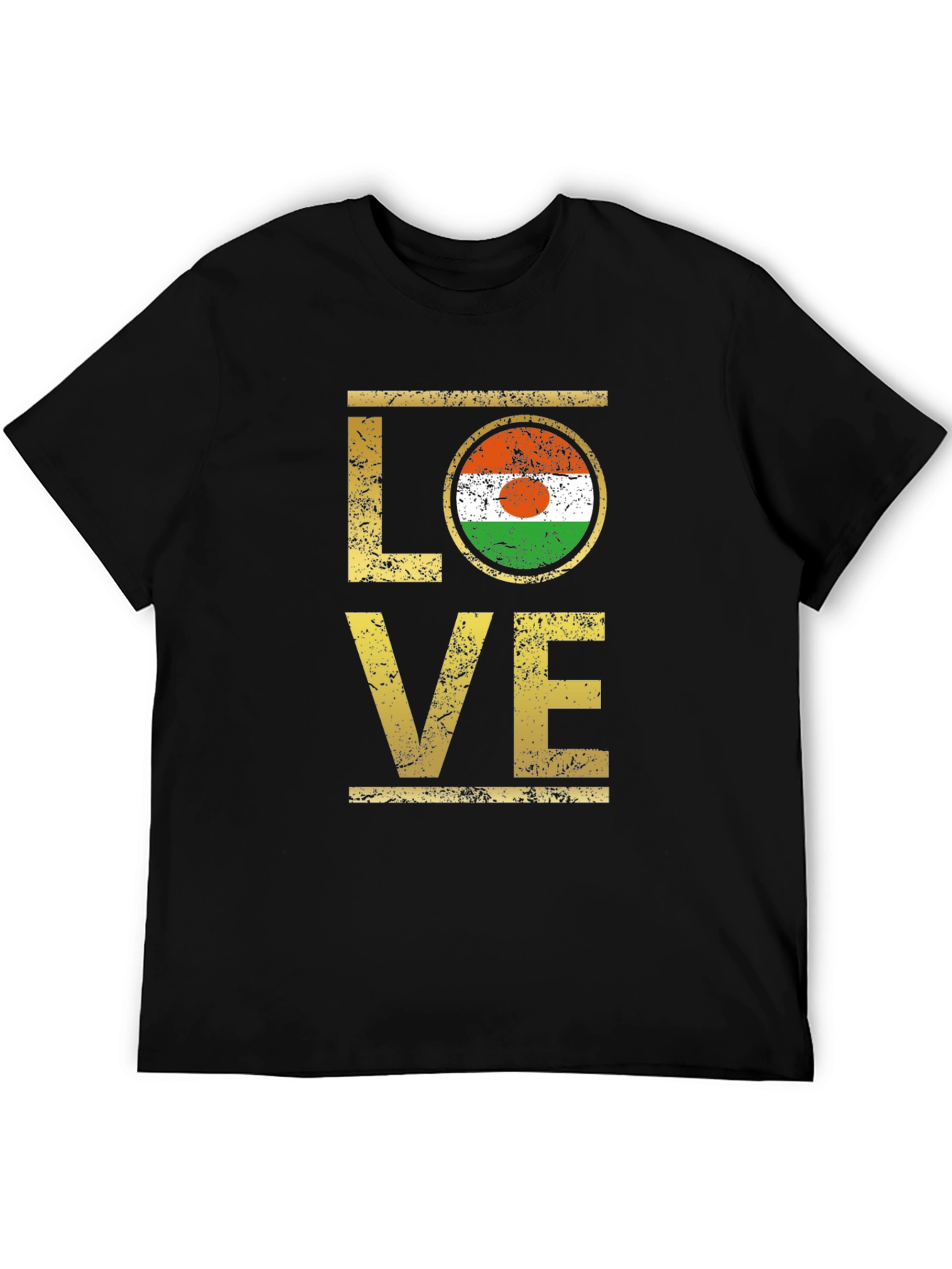 Black Niger Flag LOVE Graphic Tee view 5
