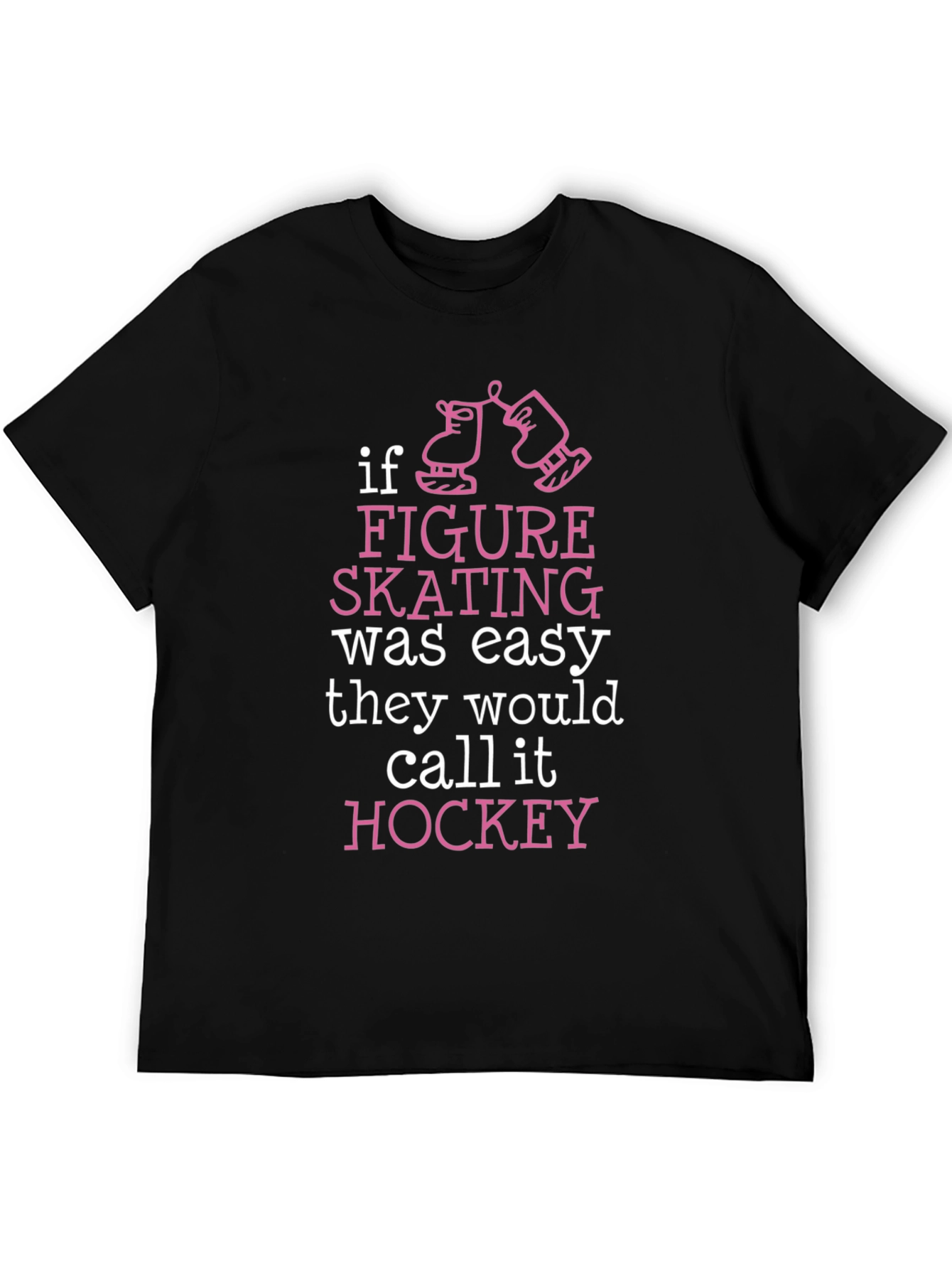 Black Figure Skating vs. Hockey T-Shirt view 5