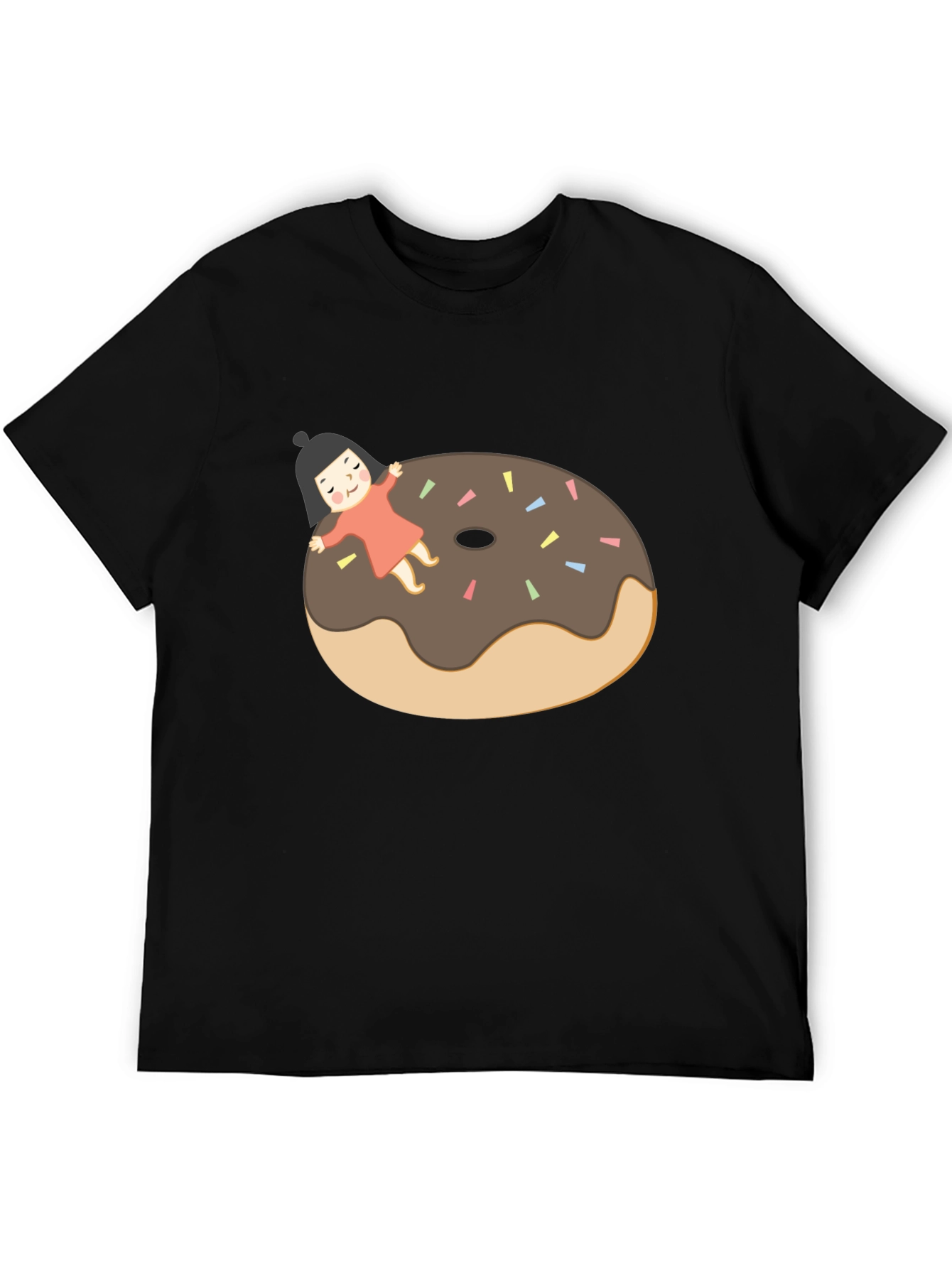Black Donut Dream T-Shirt - Relaxed Fit Graphic Tee view 5