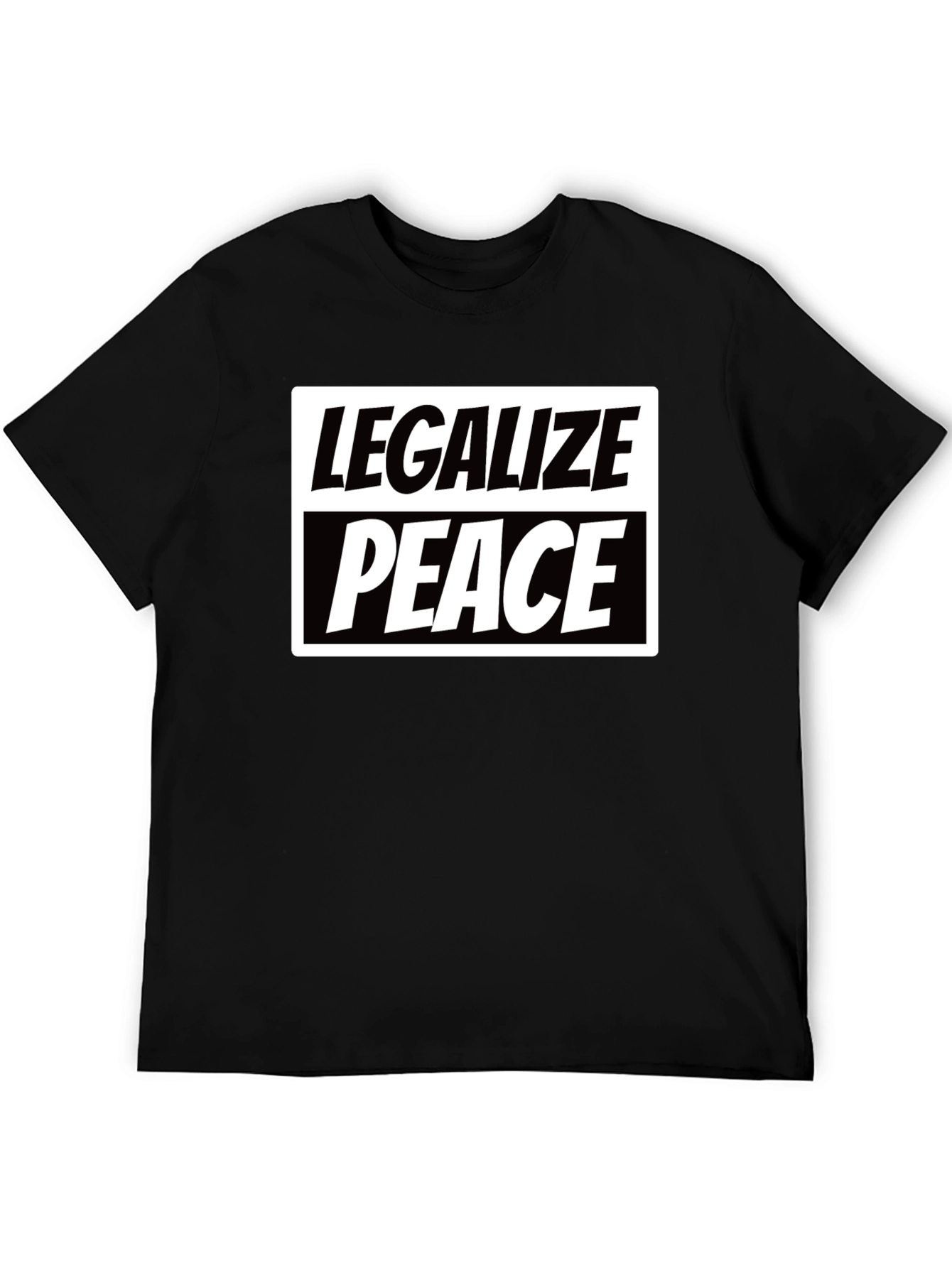 Black Legalize Peace Graphic T-Shirt - Black view 5