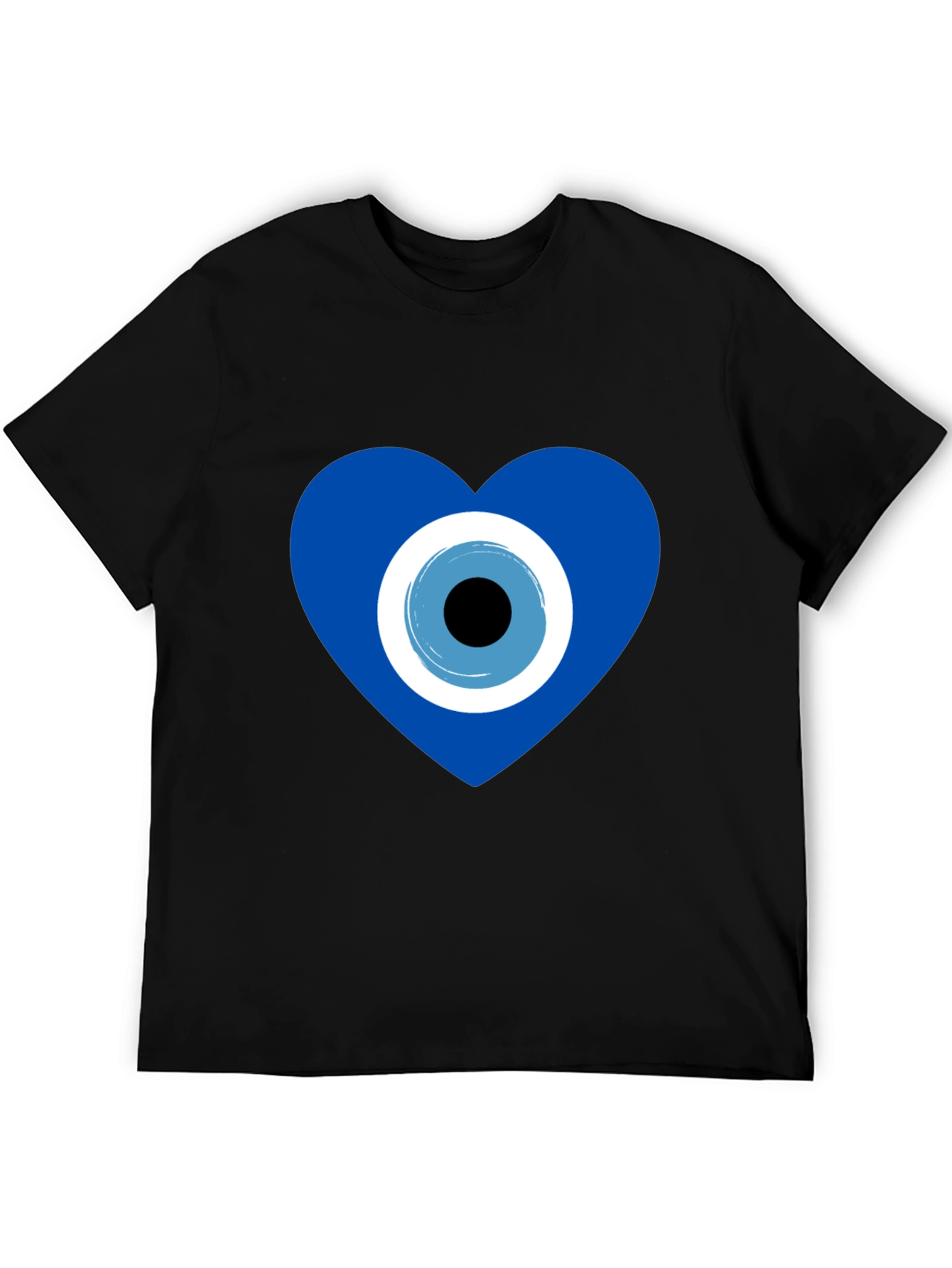 Black Evil Eye Heart Graphic T-Shirt - Stylish Protection view 5
