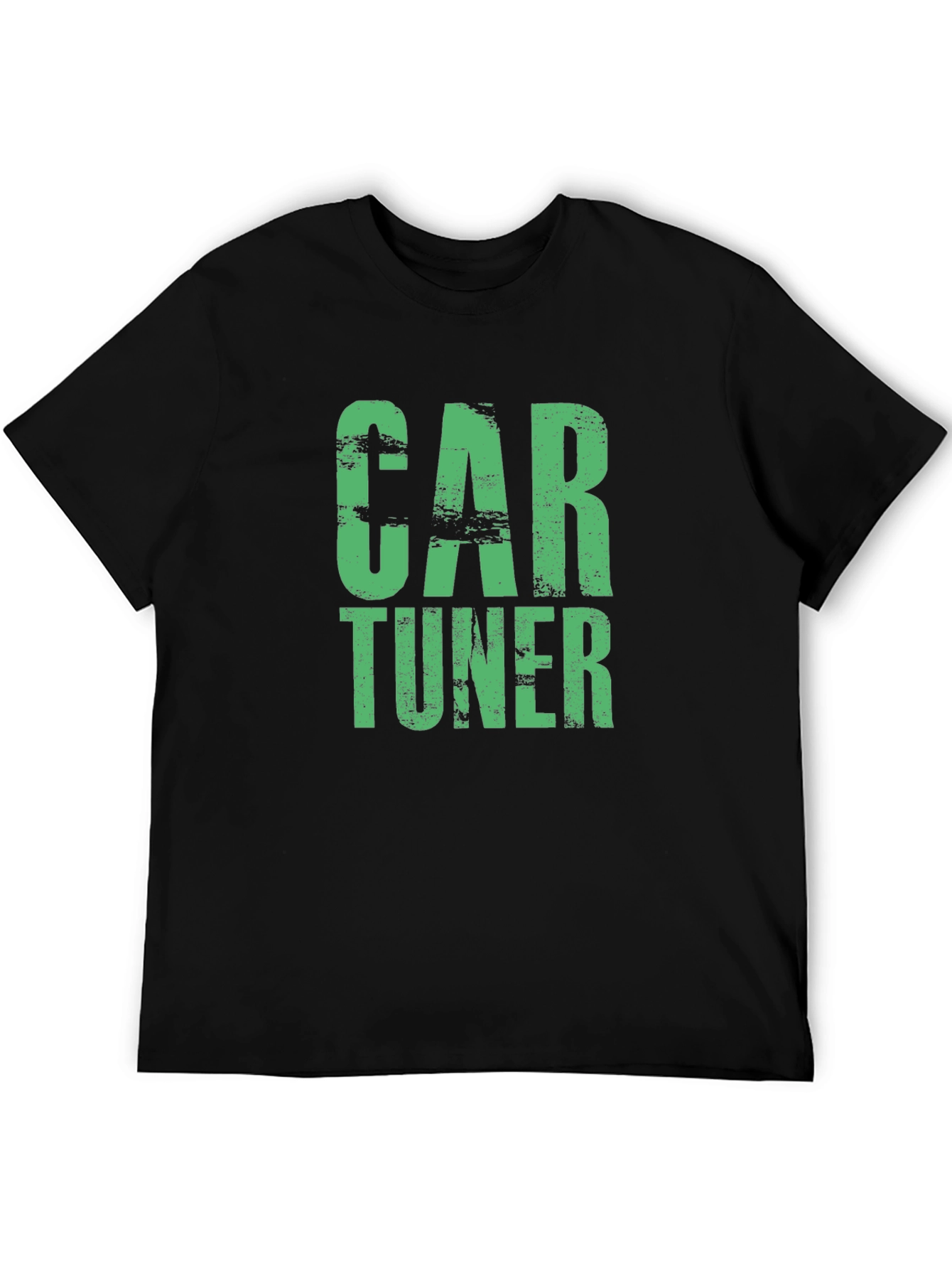 Black Car Tuner Distressed Graphic Tee - Black Cotton Blend view 5
