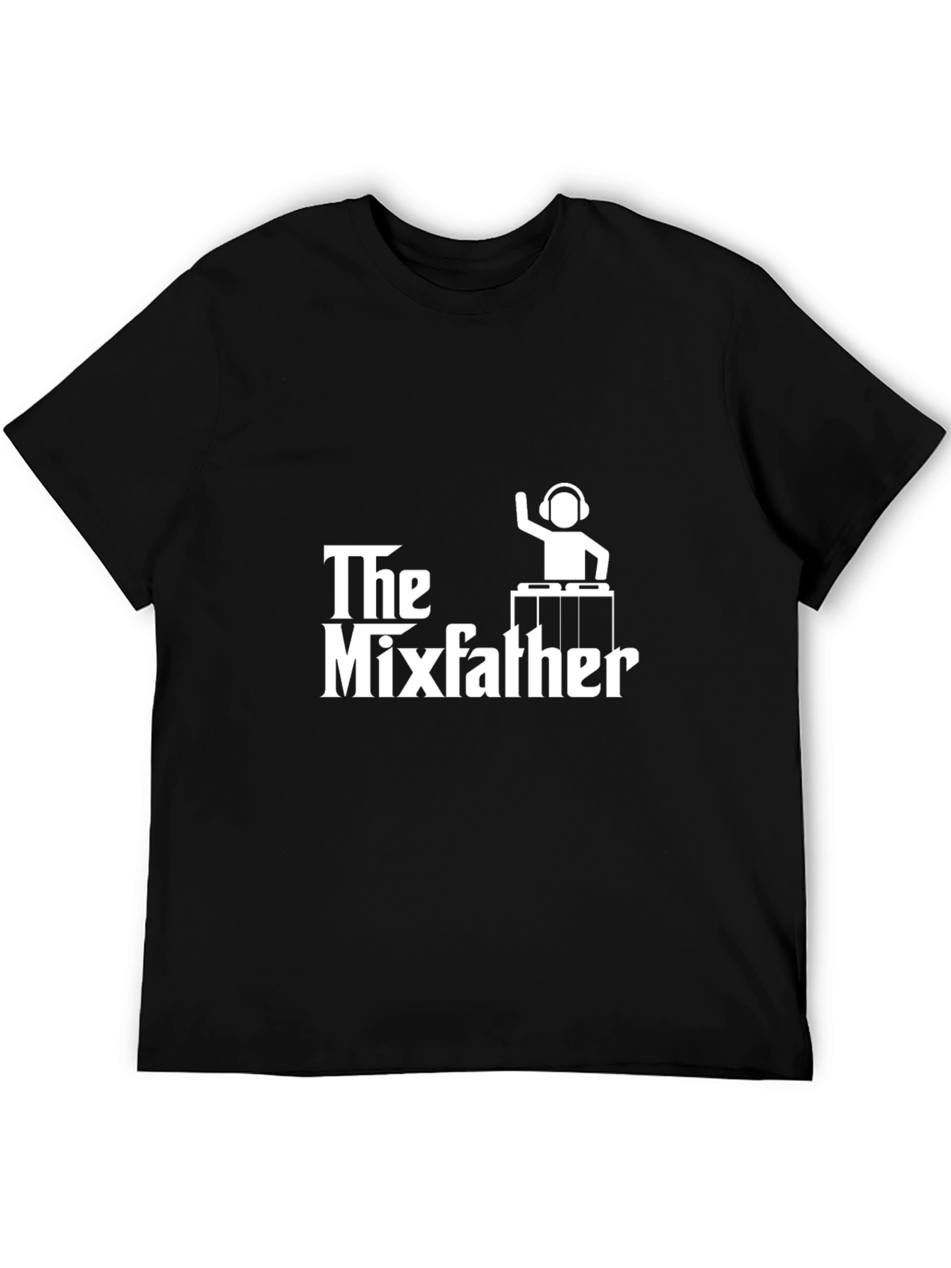 Black The Mixfather T-Shirt - DJ Gift view 5