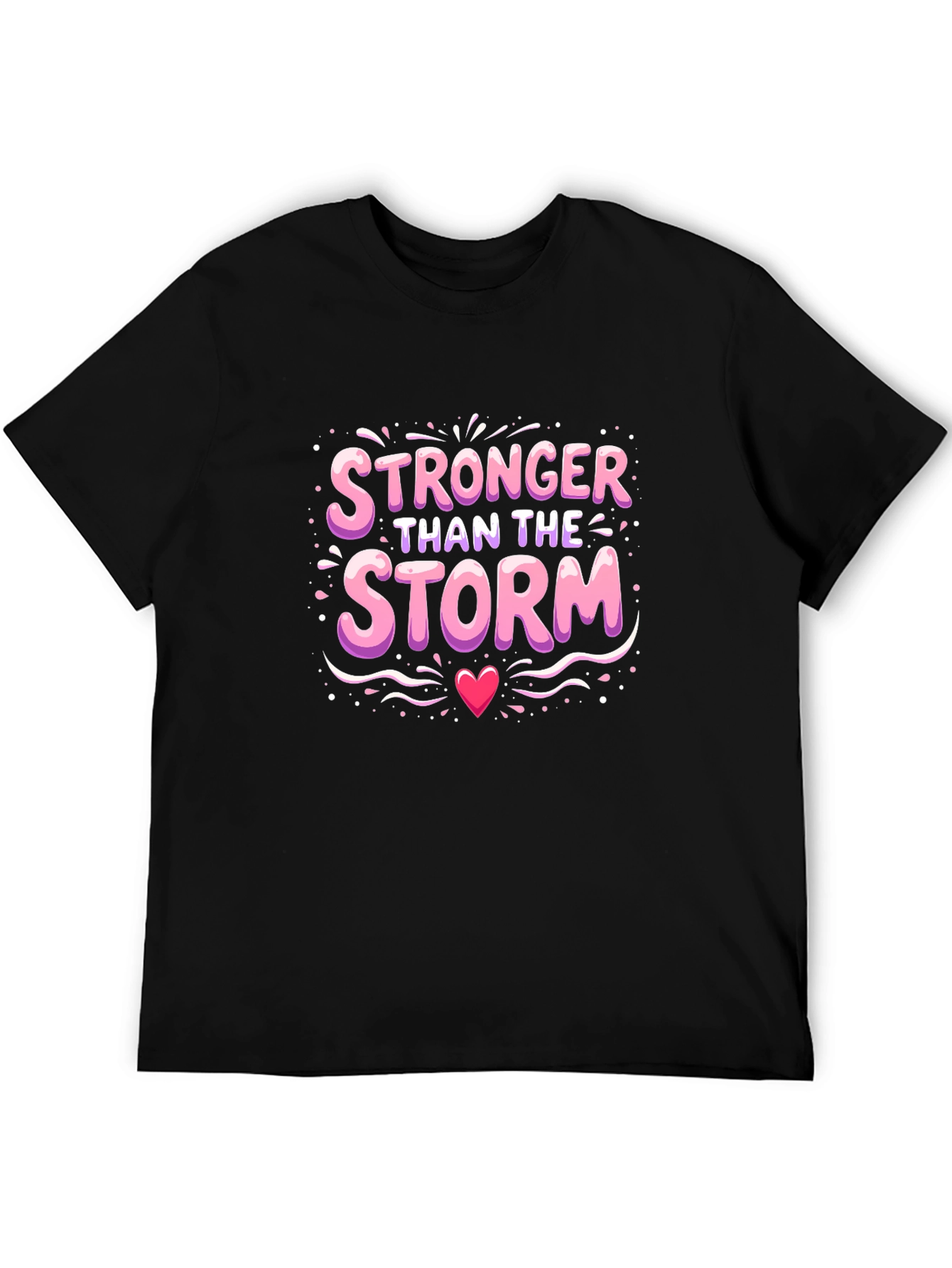 Black Stronger Than The Storm T-Shirt view 5