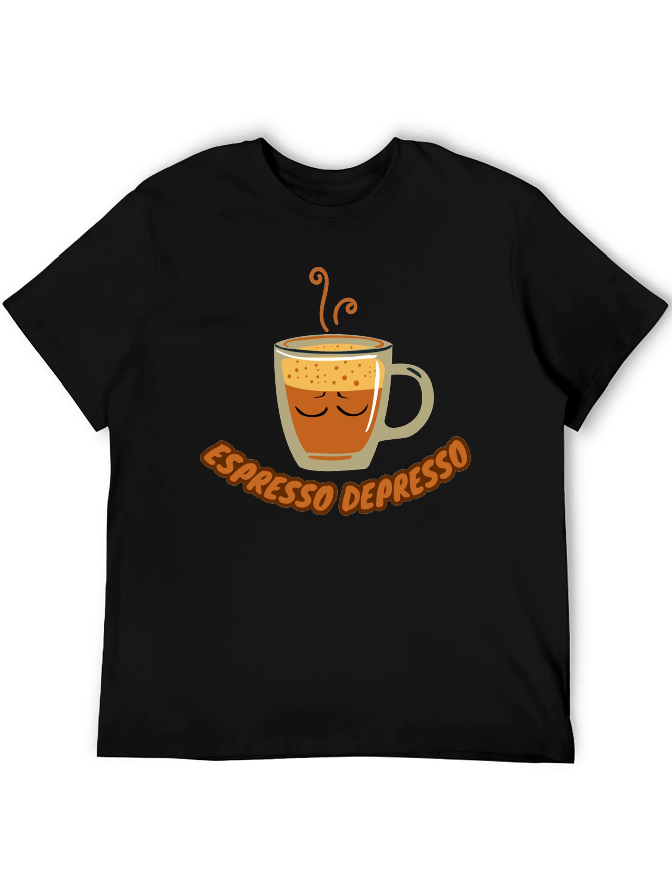 Black Espresso Depresso Funny Coffee T-Shirt view 5