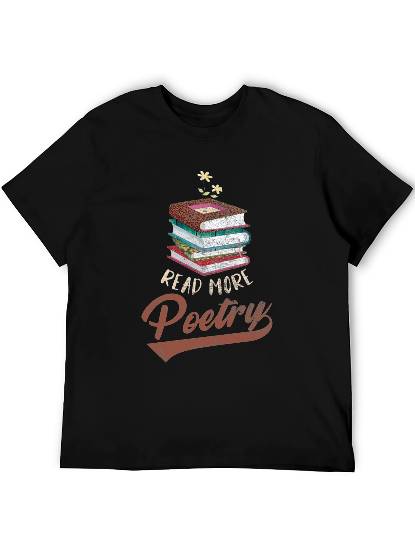 Black Read More Poetry T-Shirt - Literary Apparel view 5