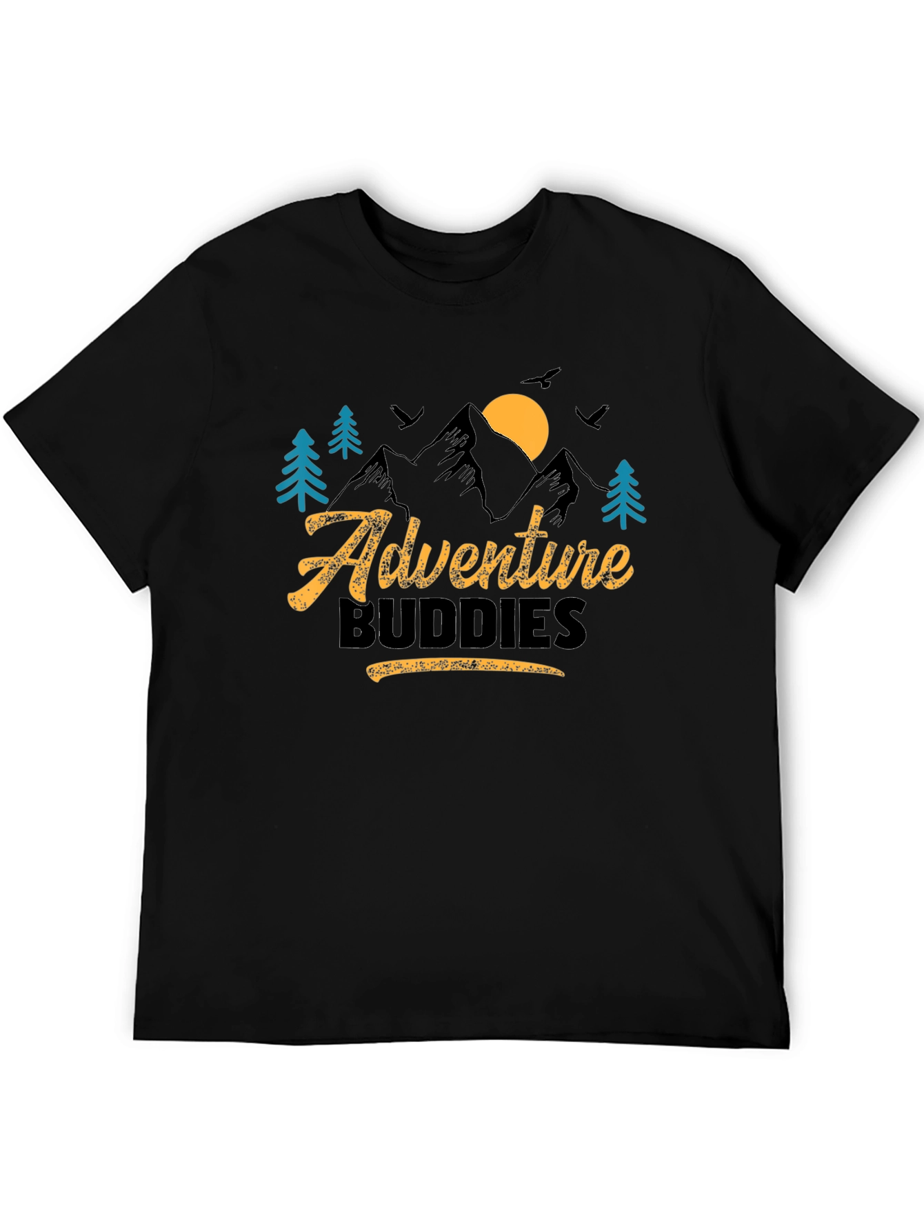 Black Adventure Buddies Graphic T-Shirt view 5