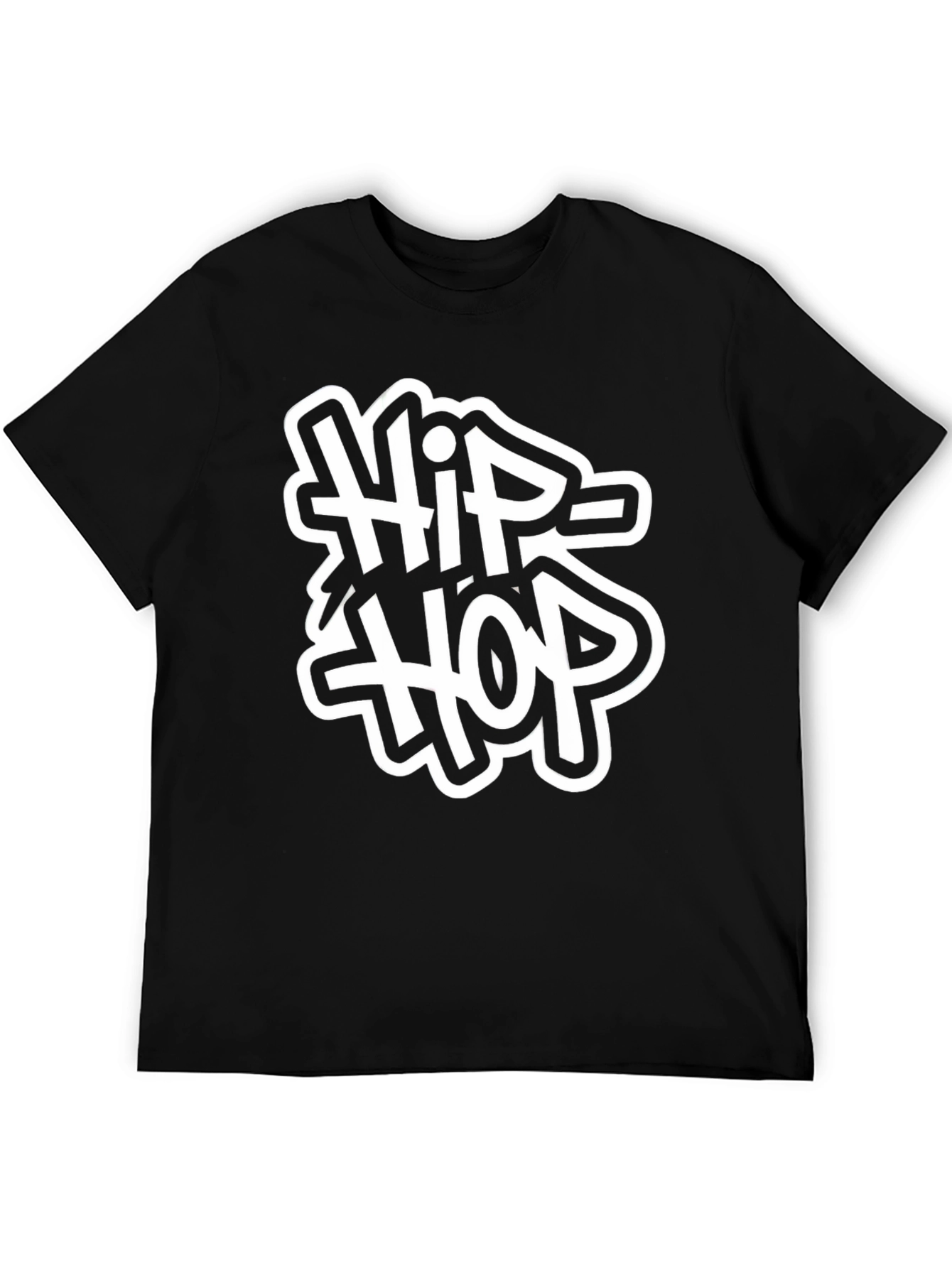 Black Hip Hop Graphic Tee - Black view 5