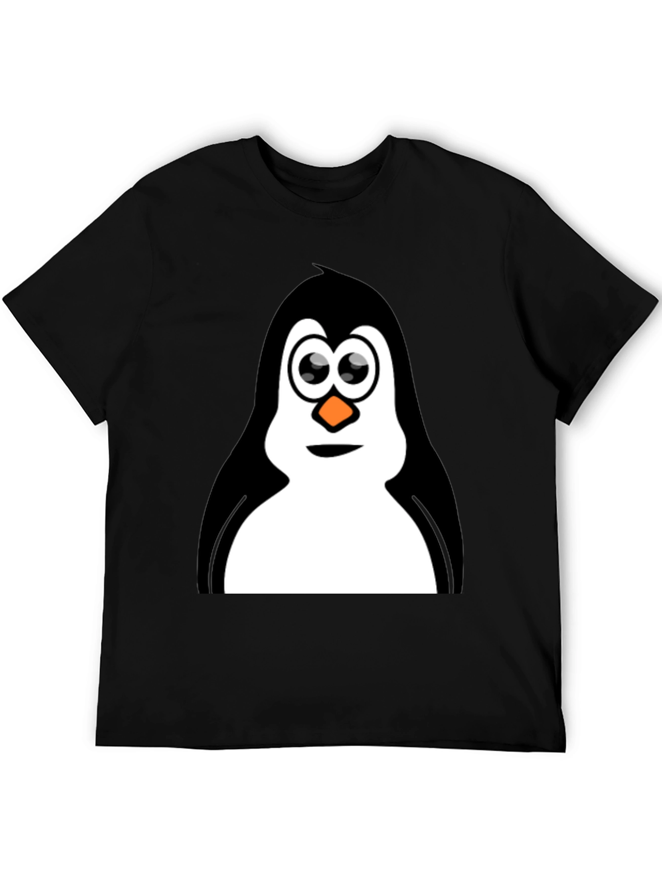 Black Penguin Graphic Tee - Black Cotton T-Shirt view 5