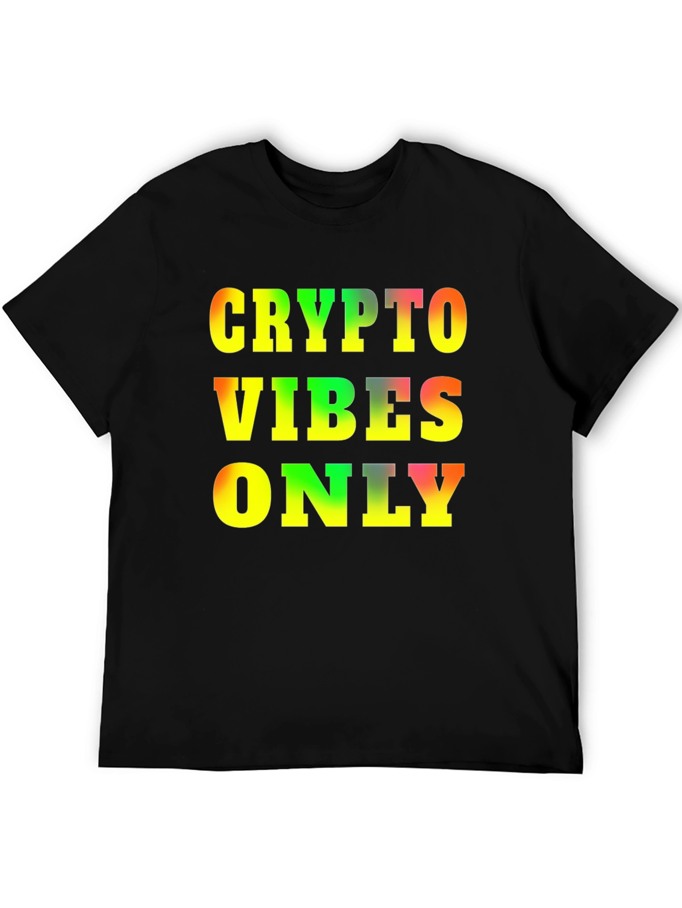 Black Crypto Vibes Only T-Shirt - Bold Graphic Tee view 5