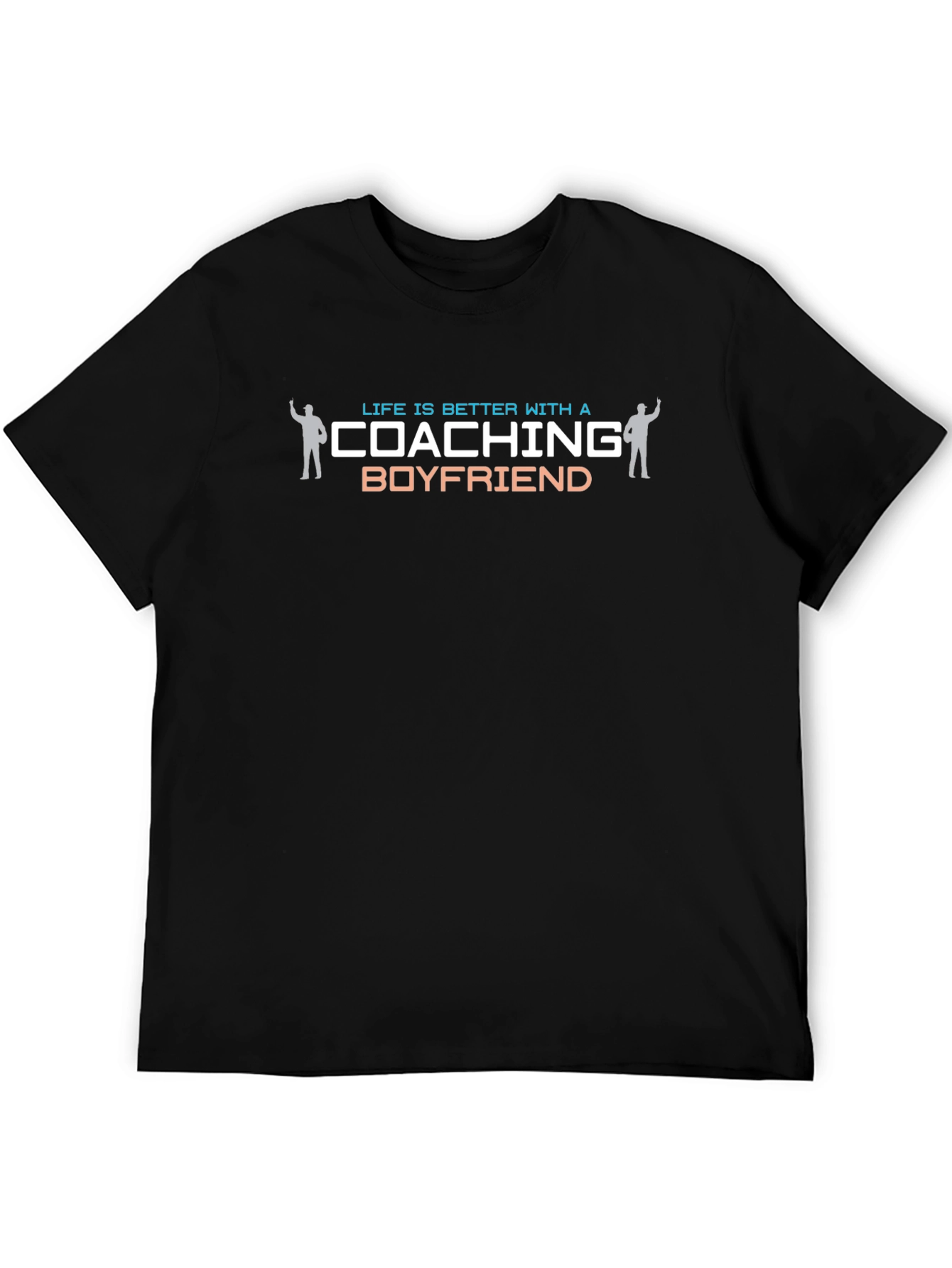 Black Life is Better with a Coaching Boyfriend T-Shirt view 5