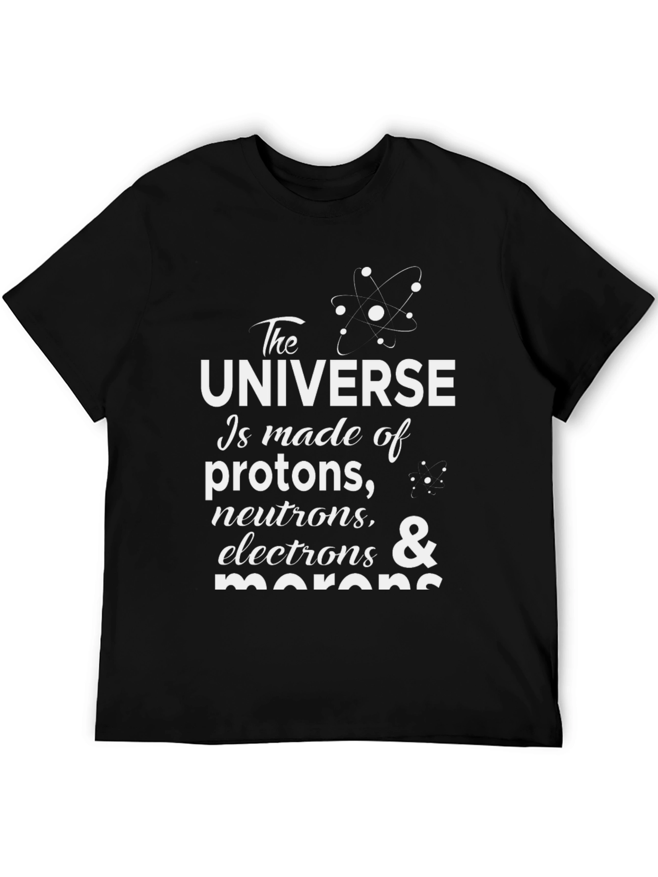 Black The Universe Funny Science T-Shirt view 5
