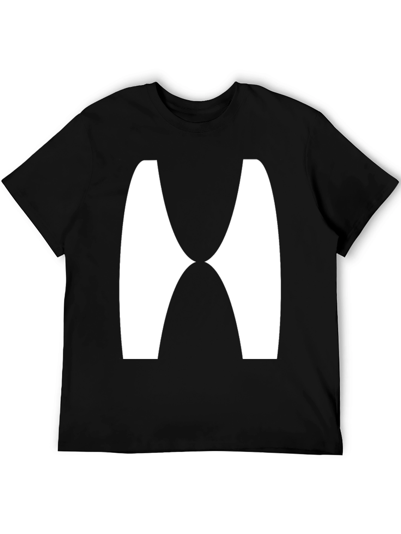 Black Abstract Graphic Tee - Modern Black T-Shirt view 5