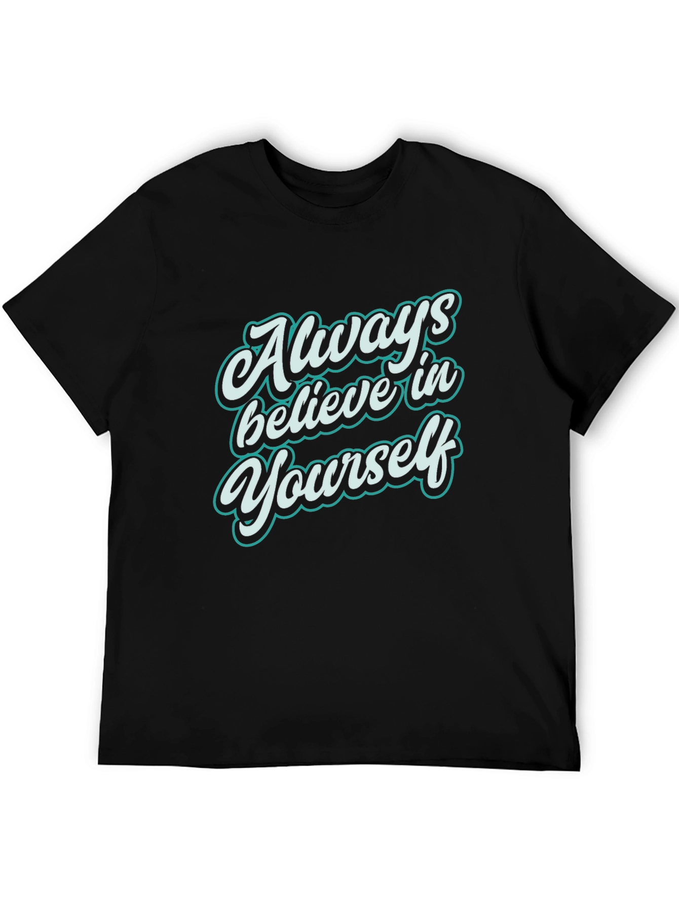 Black Believe in Yourself T-Shirt - Motivational Tee view 5