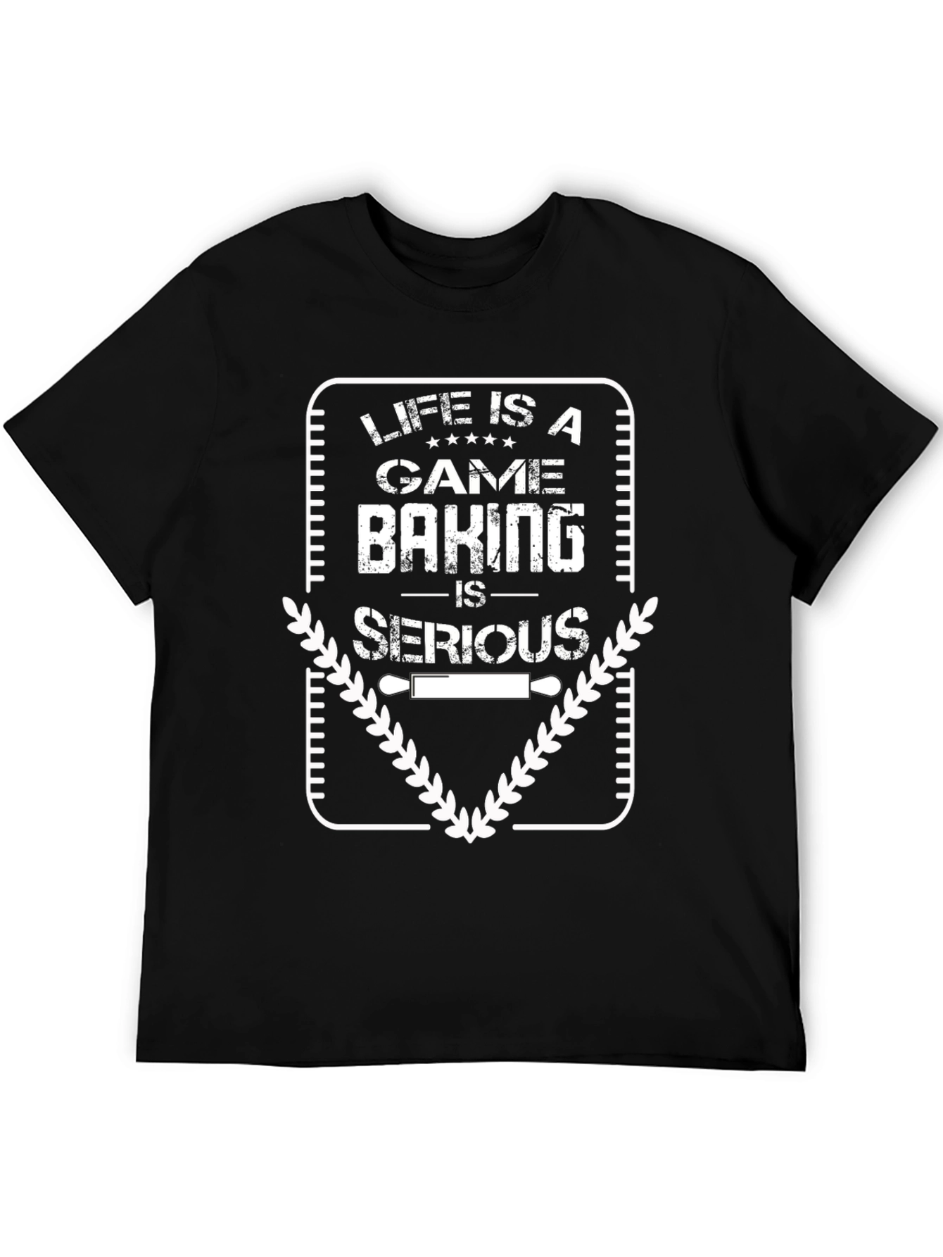 Black Baking is Serious T-Shirt - Funny Baker Gift view 5