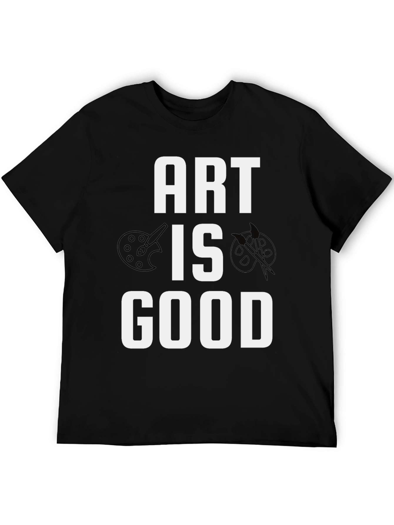 Black Art Is Good Men's Black Graphic Tee view 5