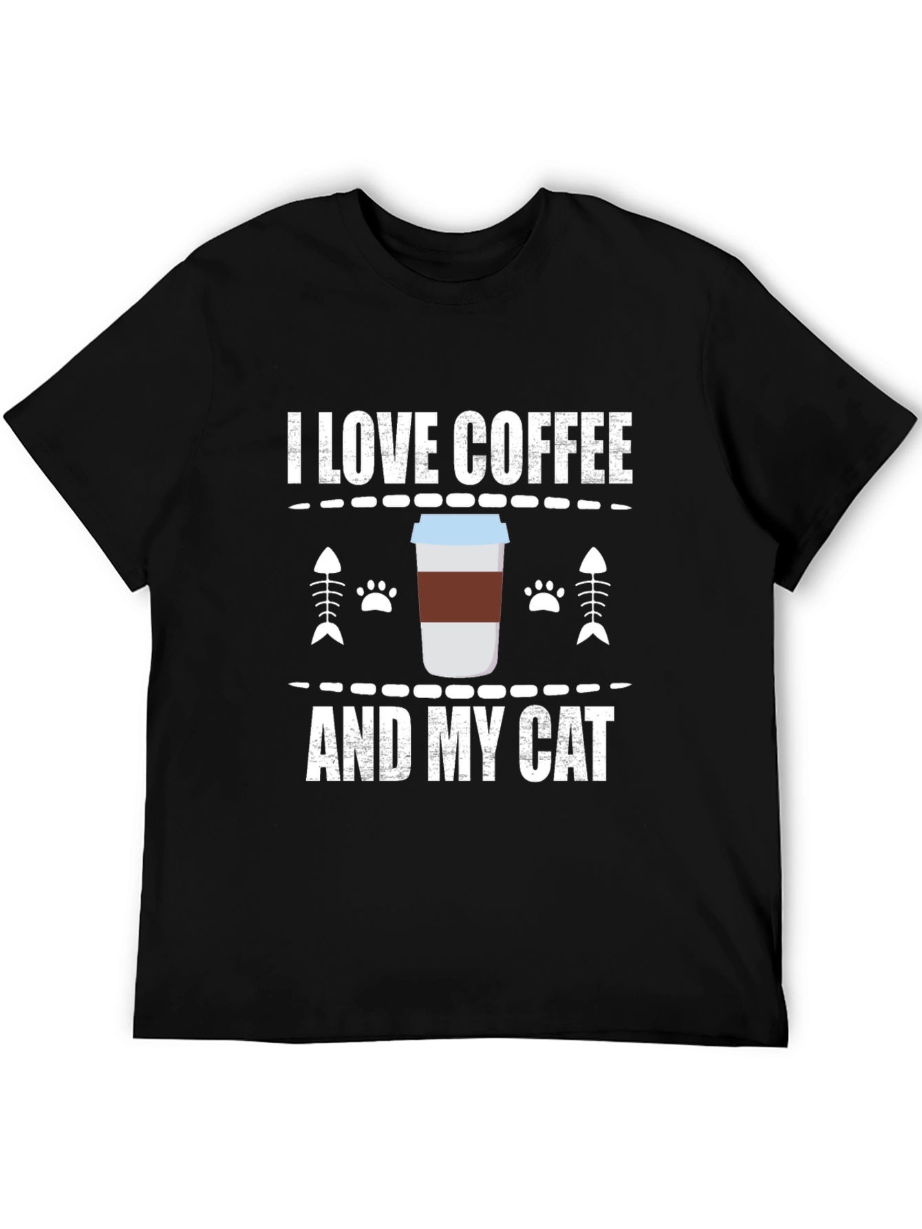 Black Coffee & Cat Lover T-Shirt view 5
