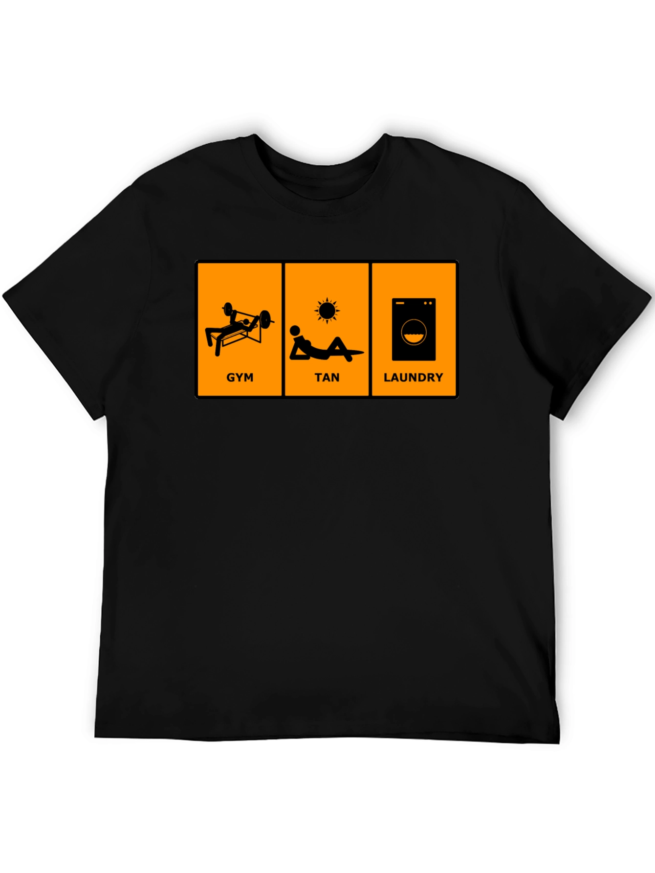 Black Gym, Tan, Laundry Graphic T-Shirt view 5