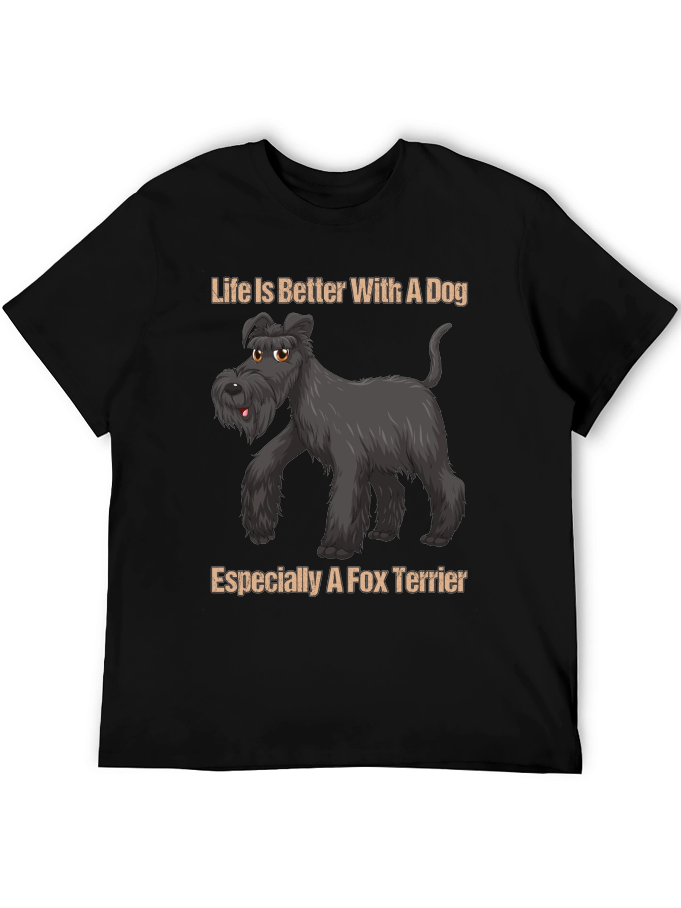 Black Dog Lover T-Shirt - Life is Better With A Dog view 5