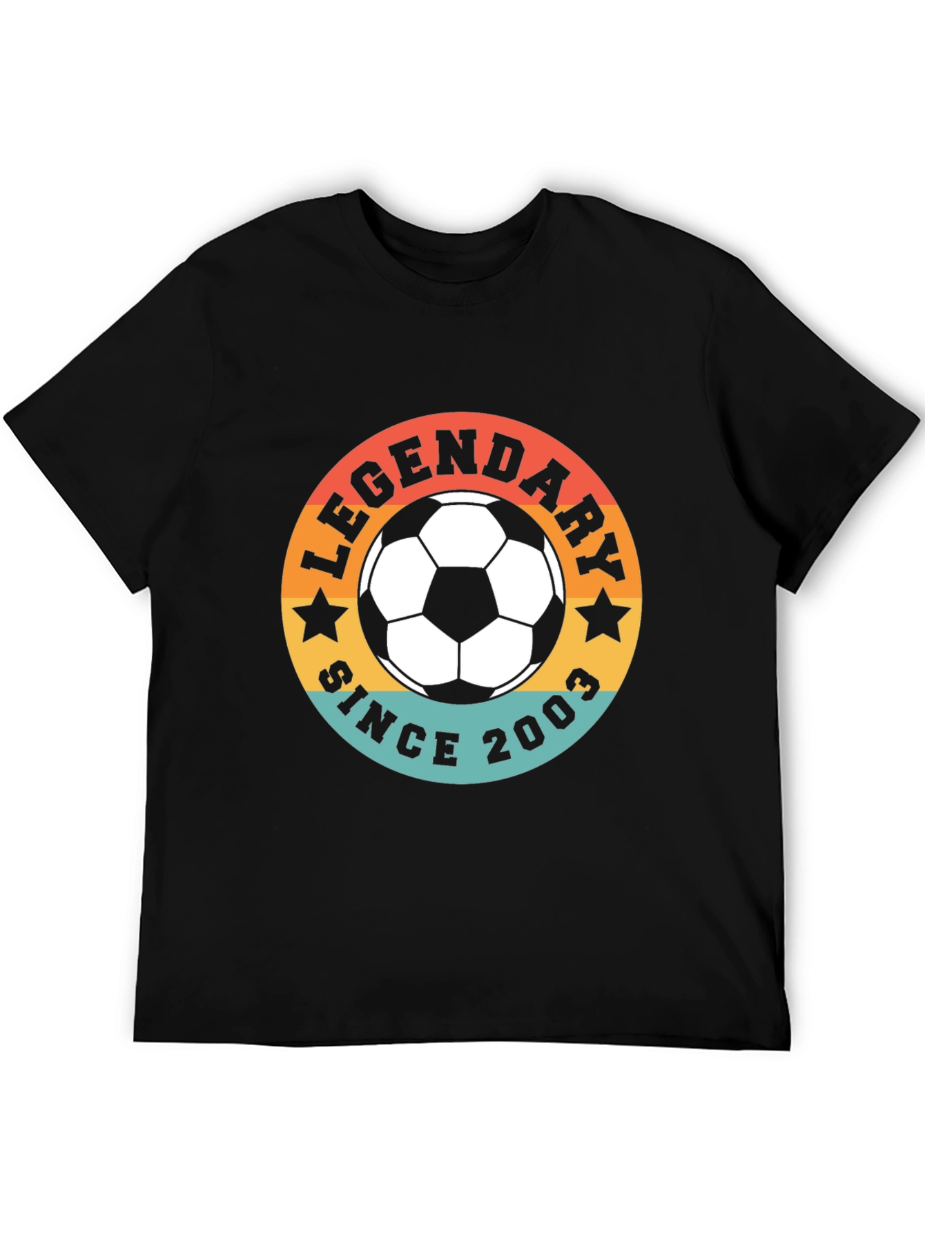 Black Legendary Since 2003 Soccer T-Shirt view 5