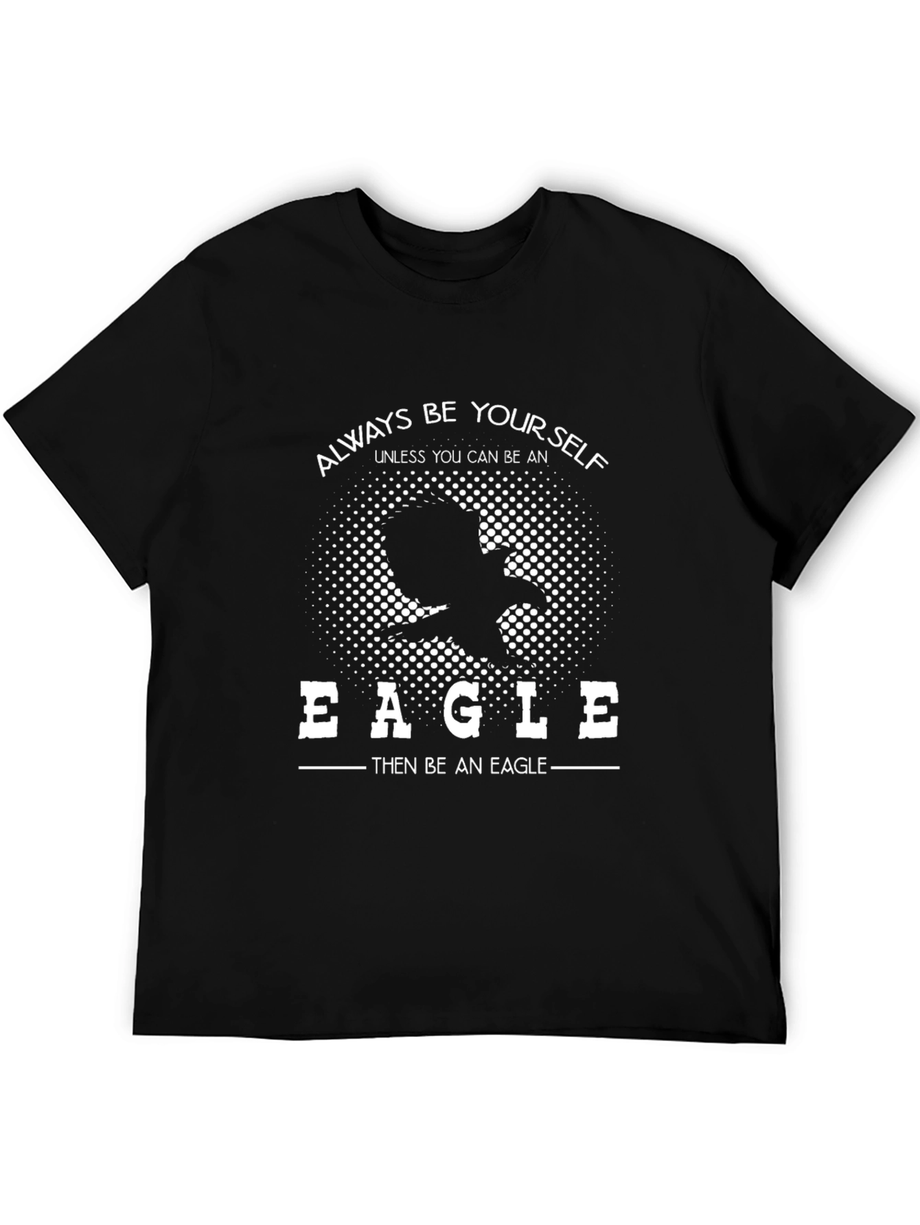 Black Eagle Graphic Print Black T-Shirt view 5
