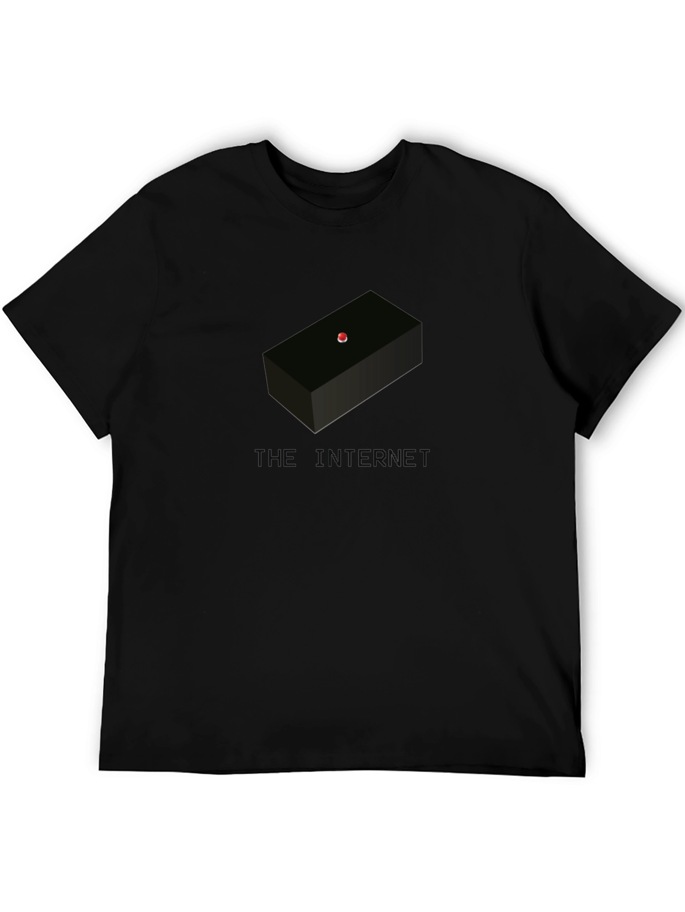 Black The Internet Button T-Shirt - Funny Tech Geek Tee view 5