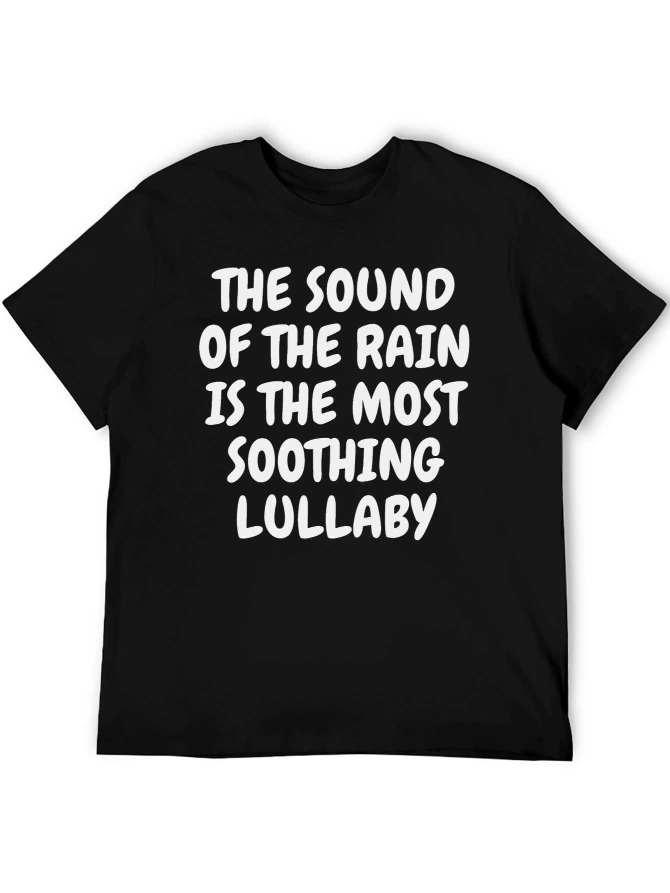 Black Rain Lullaby Graphic Tee - Soothing Sounds T-Shirt view 5