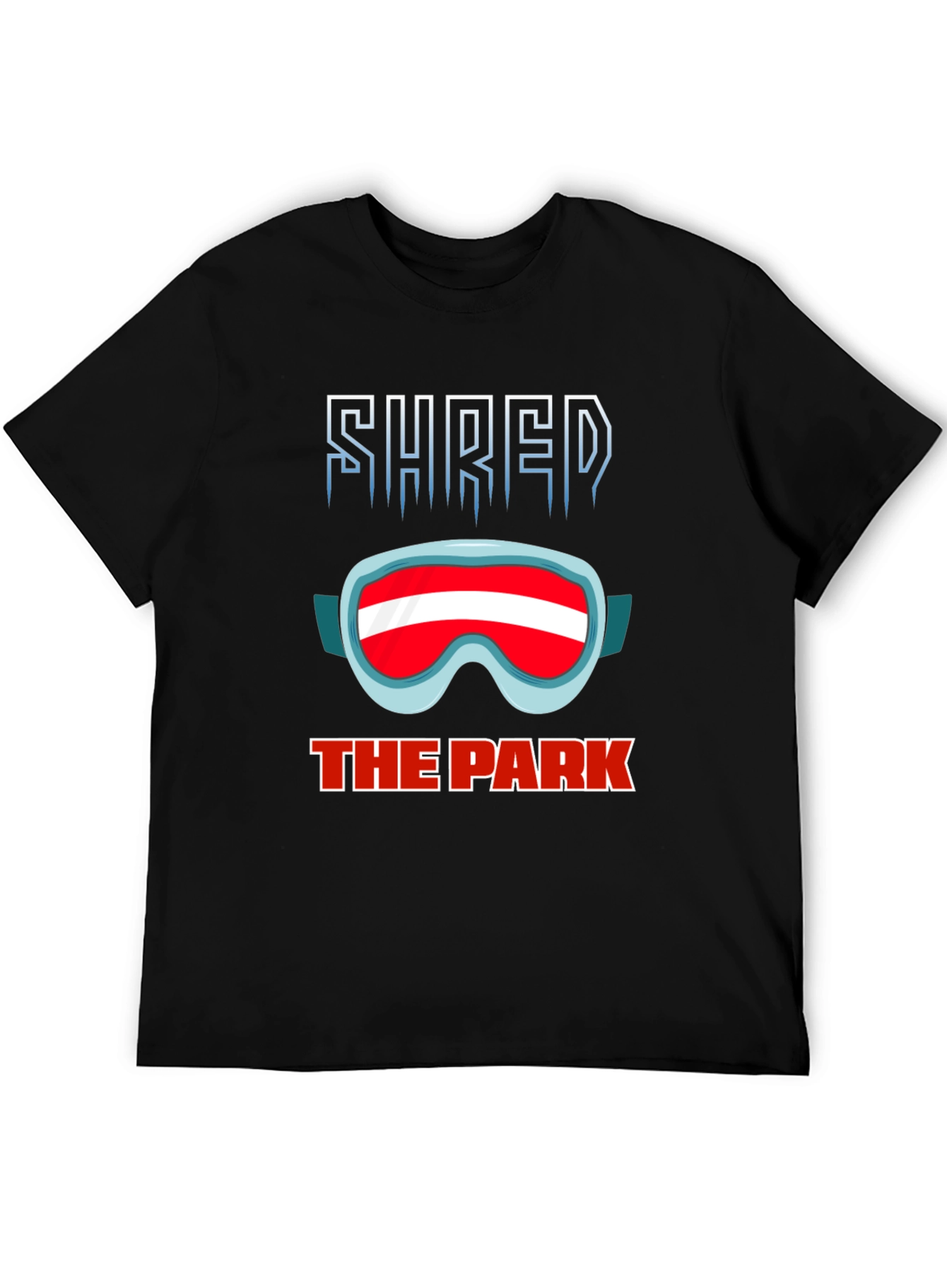 Black Shred the Park Black Graphic T-Shirt view 5