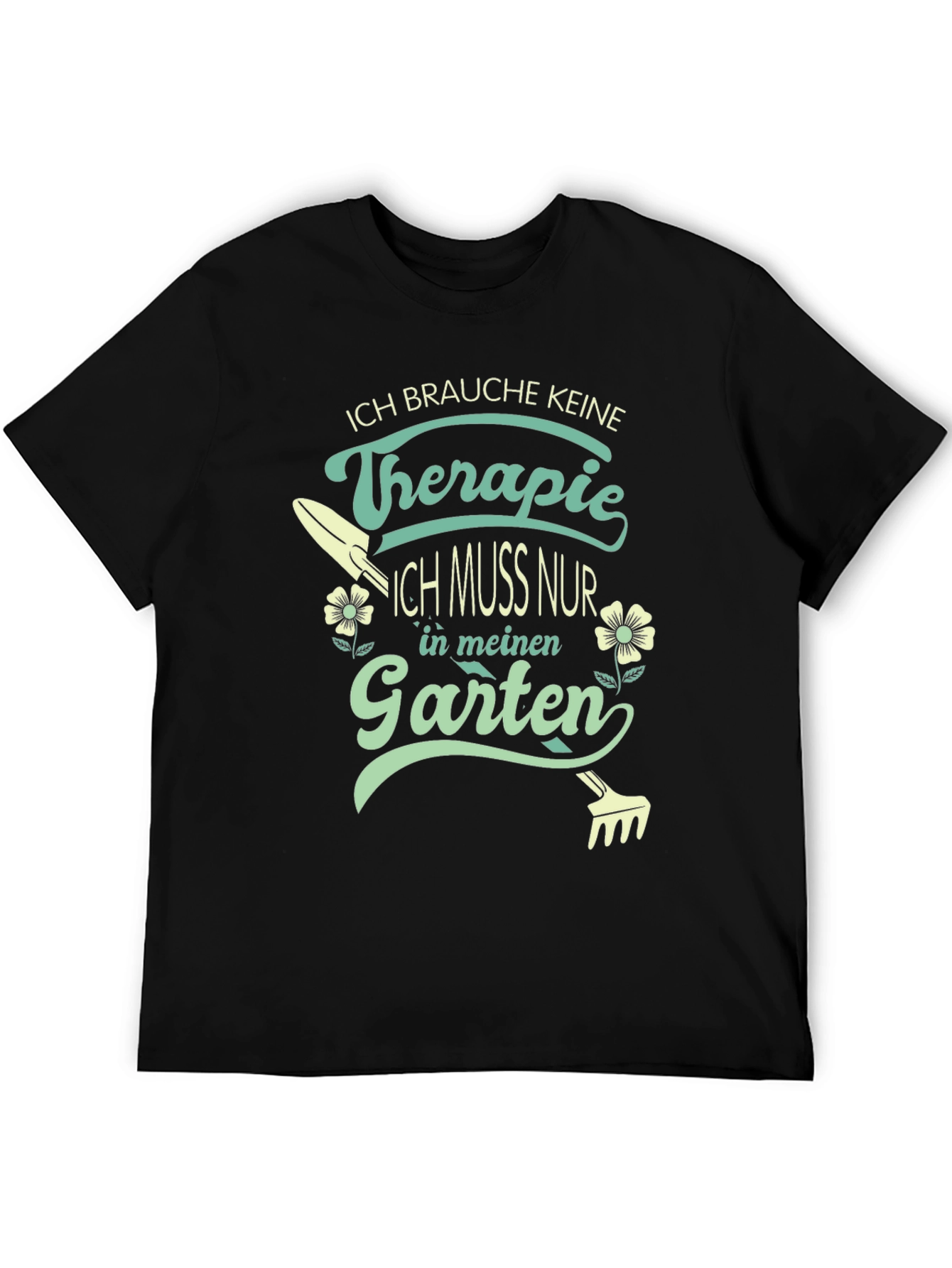 Black Therapie Garten T-Shirt: Gardening is My Therapy view 5
