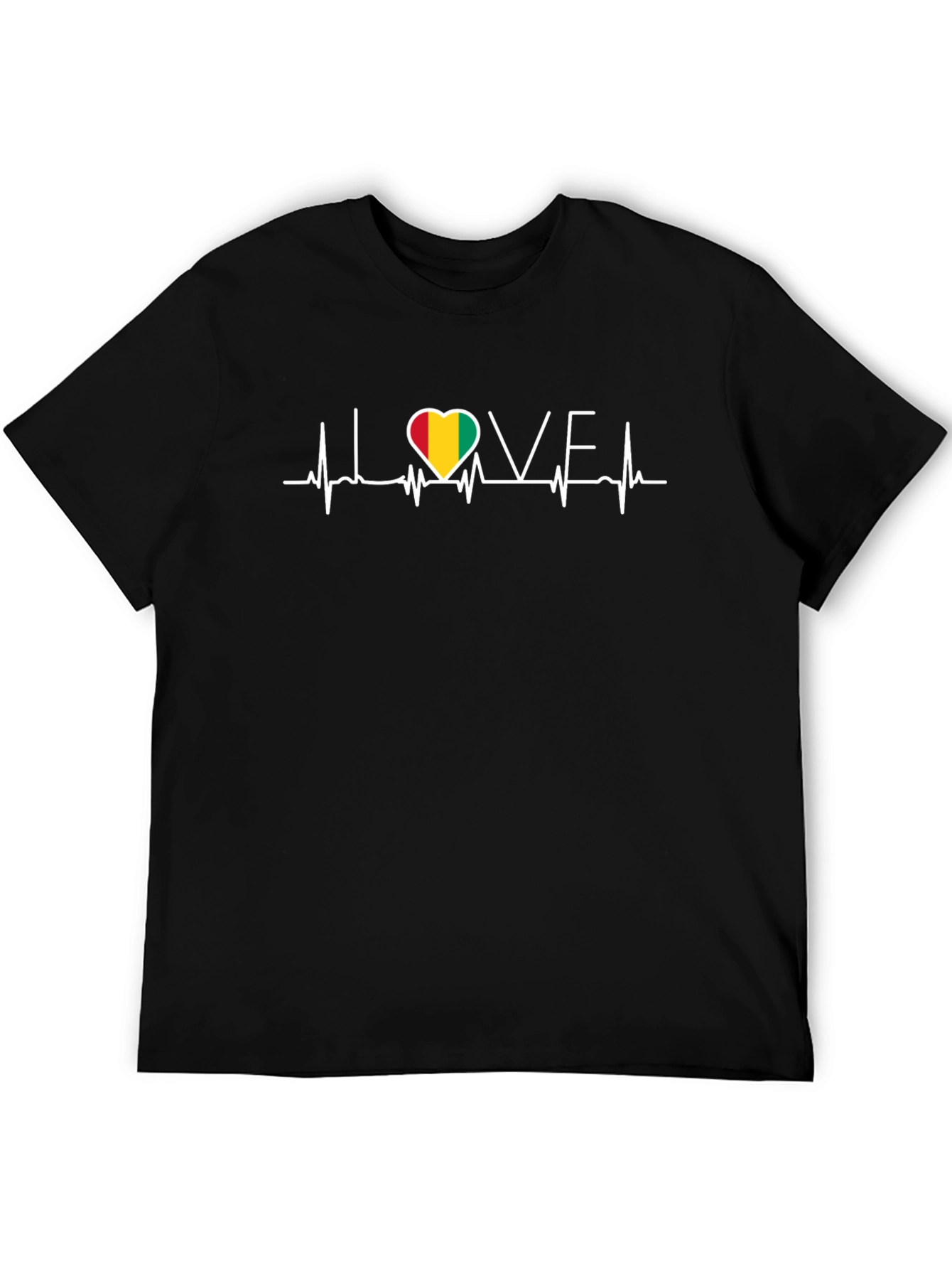 Black I Heart Guinea T-Shirt view 5