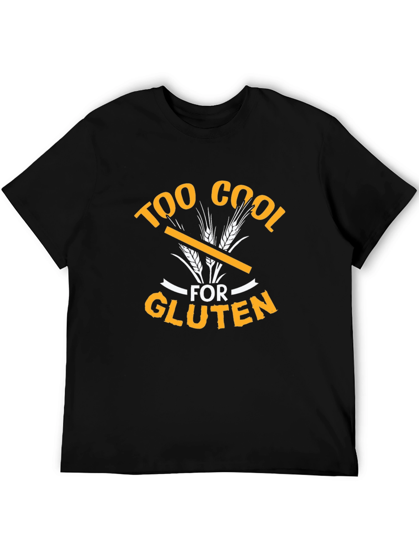 Black Too Cool For Gluten Graphic Tee - Black view 5