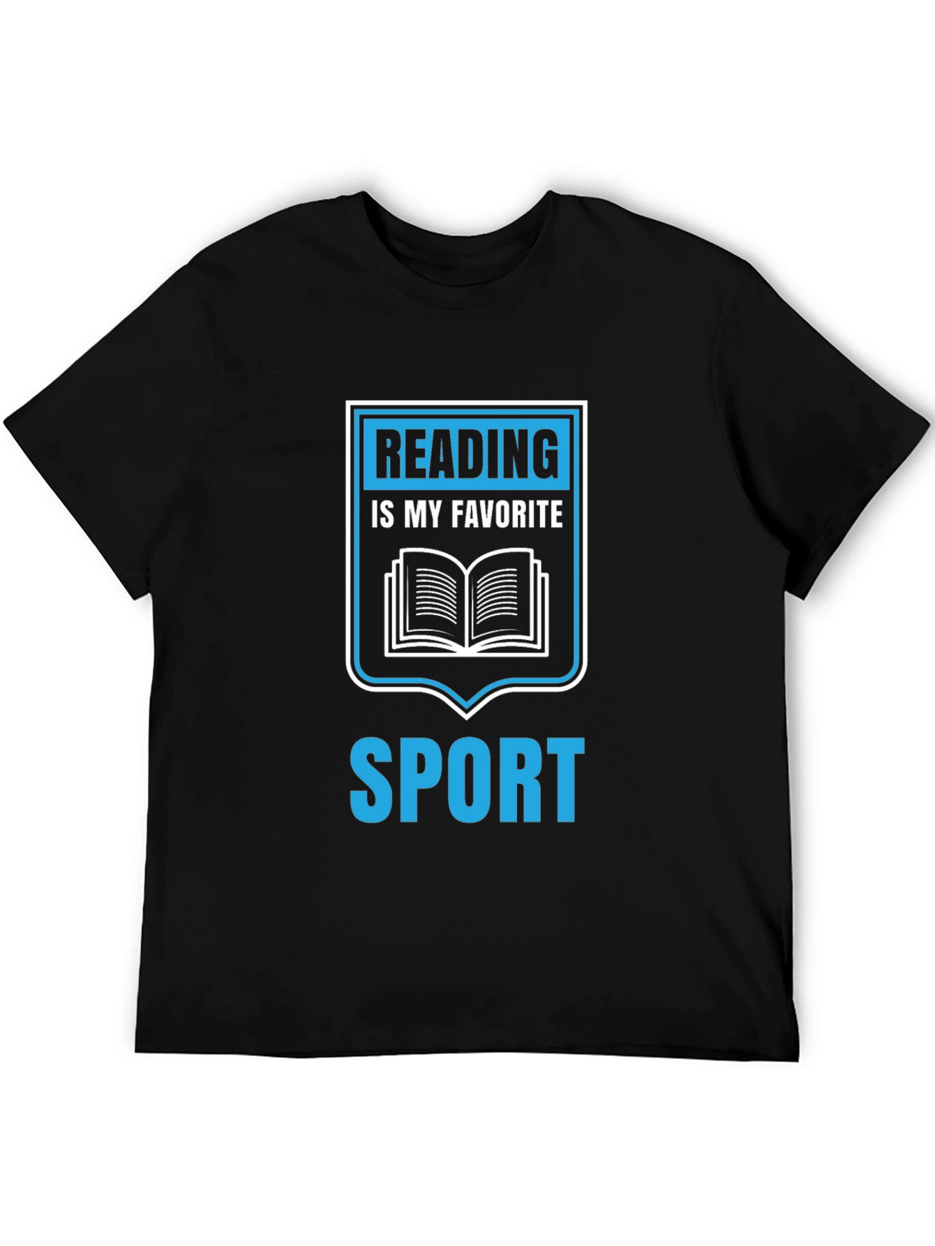 Black Reading is My Favorite Sport Black T-Shirt view 5