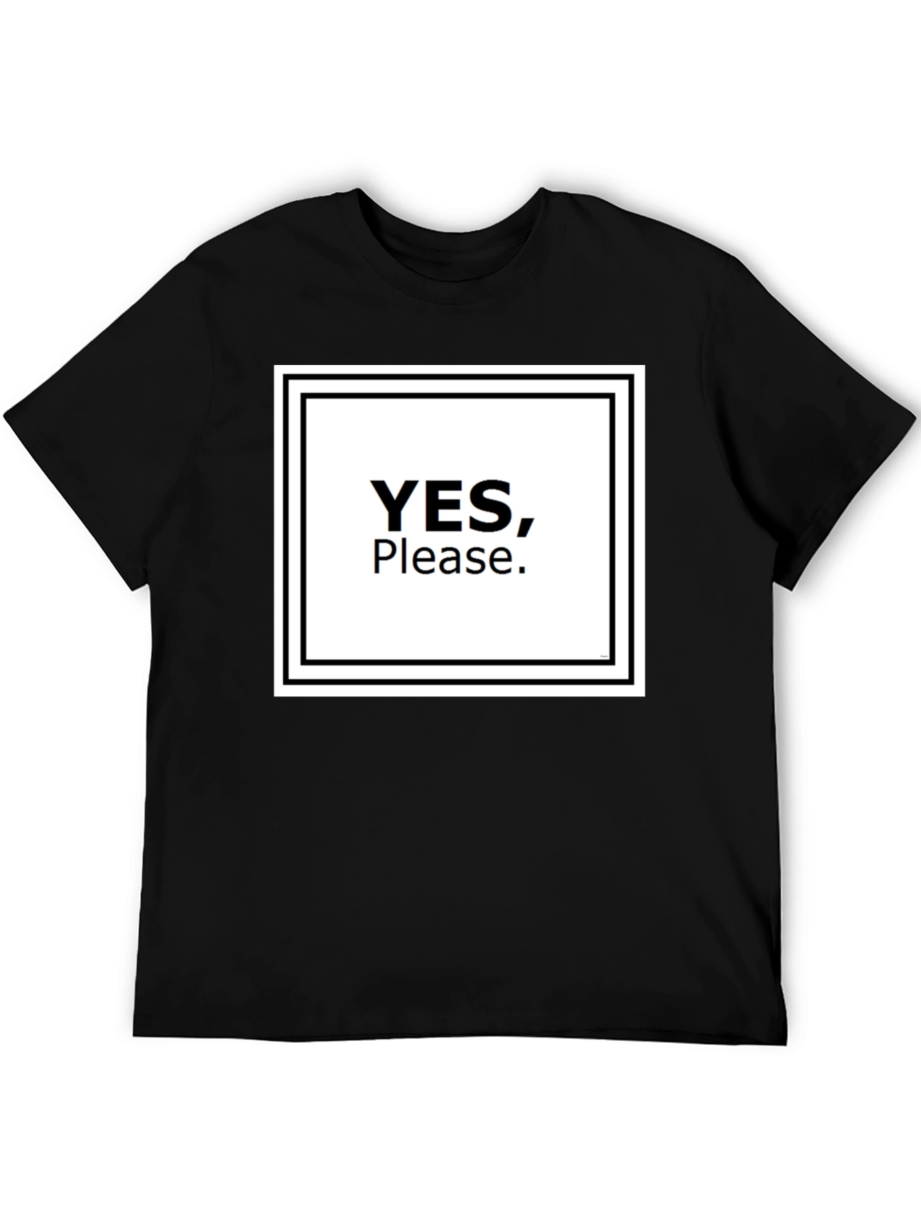 Black Yes, Please T-Shirt - Bold Graphic Tee view 5