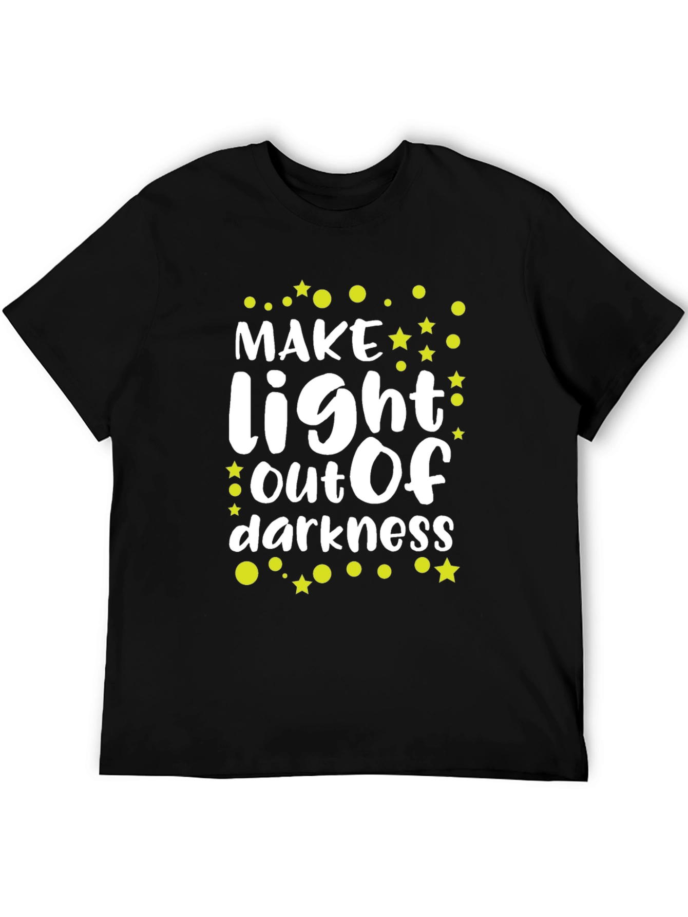 Black Inspirational 'Make Light Out of Darkness' Graphic Tee view 5