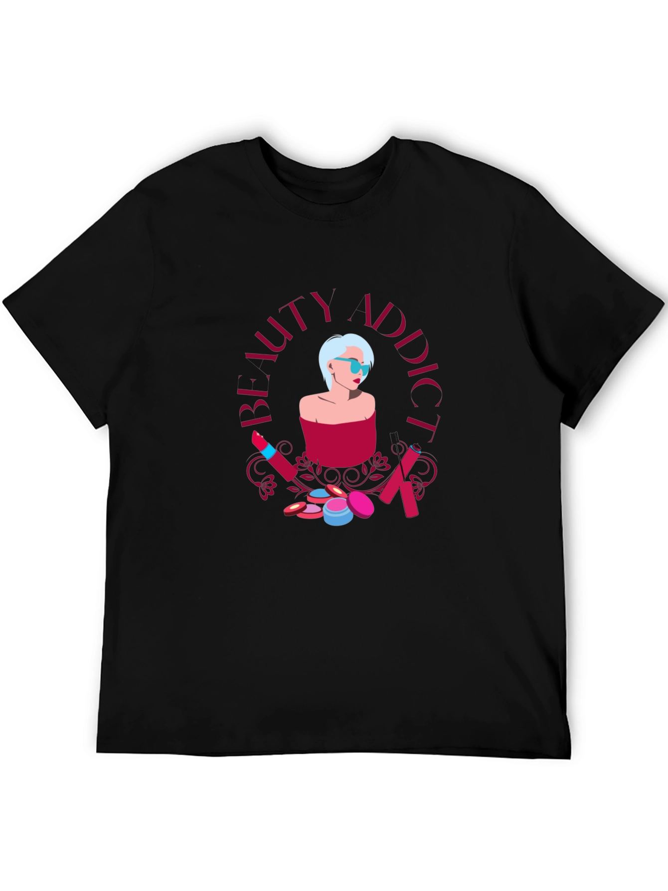 Black Beauty Addict Graphic T-Shirt - Stylish Unisex Tee view 5