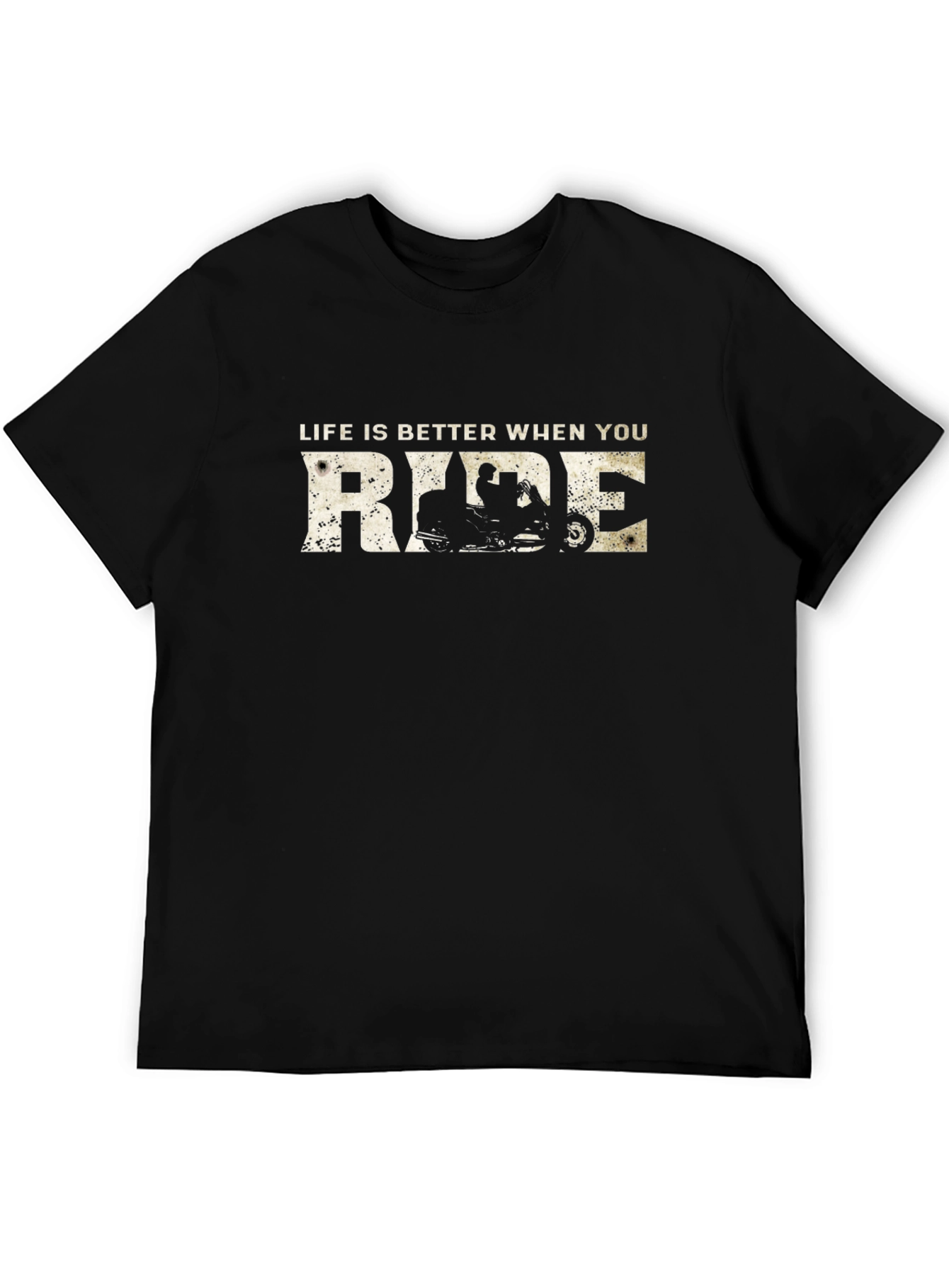 Black Life is Better When You Ride Black T-Shirt view 5