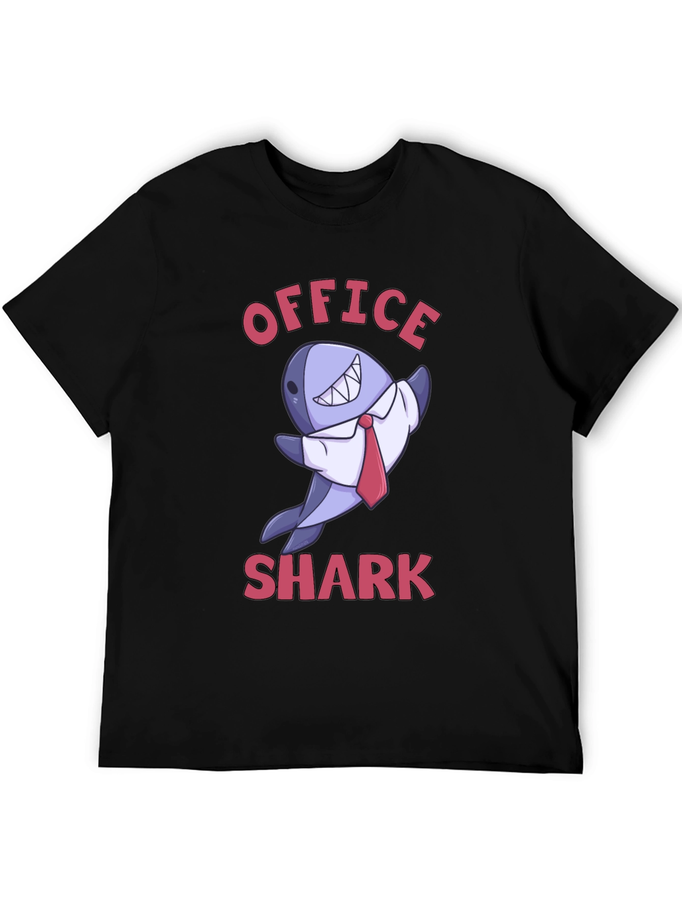 Black Office Shark Graphic T-Shirt - Funny & Unique! view 5